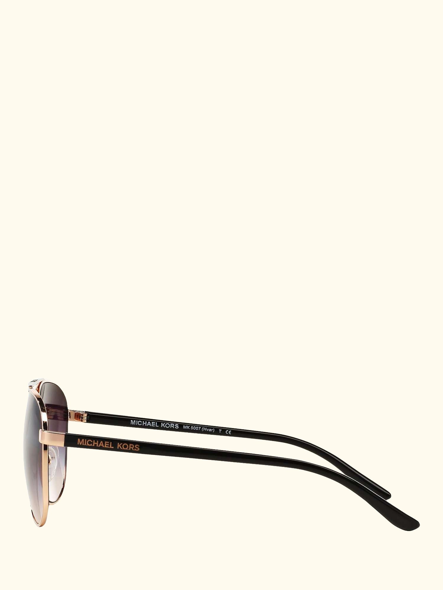 MK5007 Hvar I Aviator Sunglasses, Rose Gold/Grey Gradient