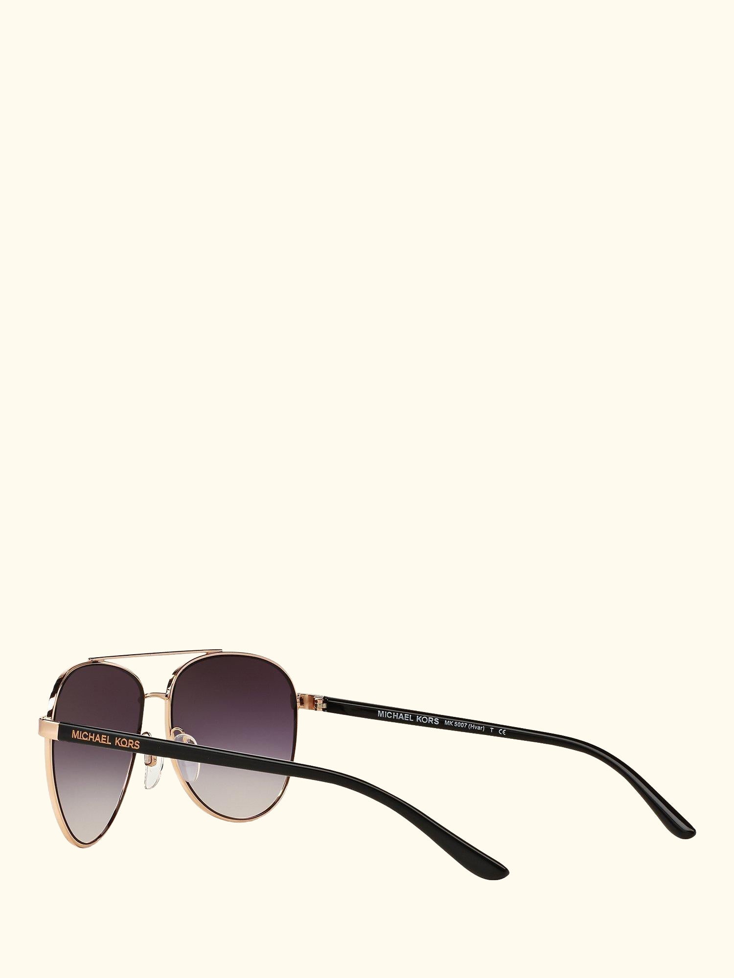 MK5007 Hvar I Aviator Sunglasses, Rose Gold/Grey Gradient