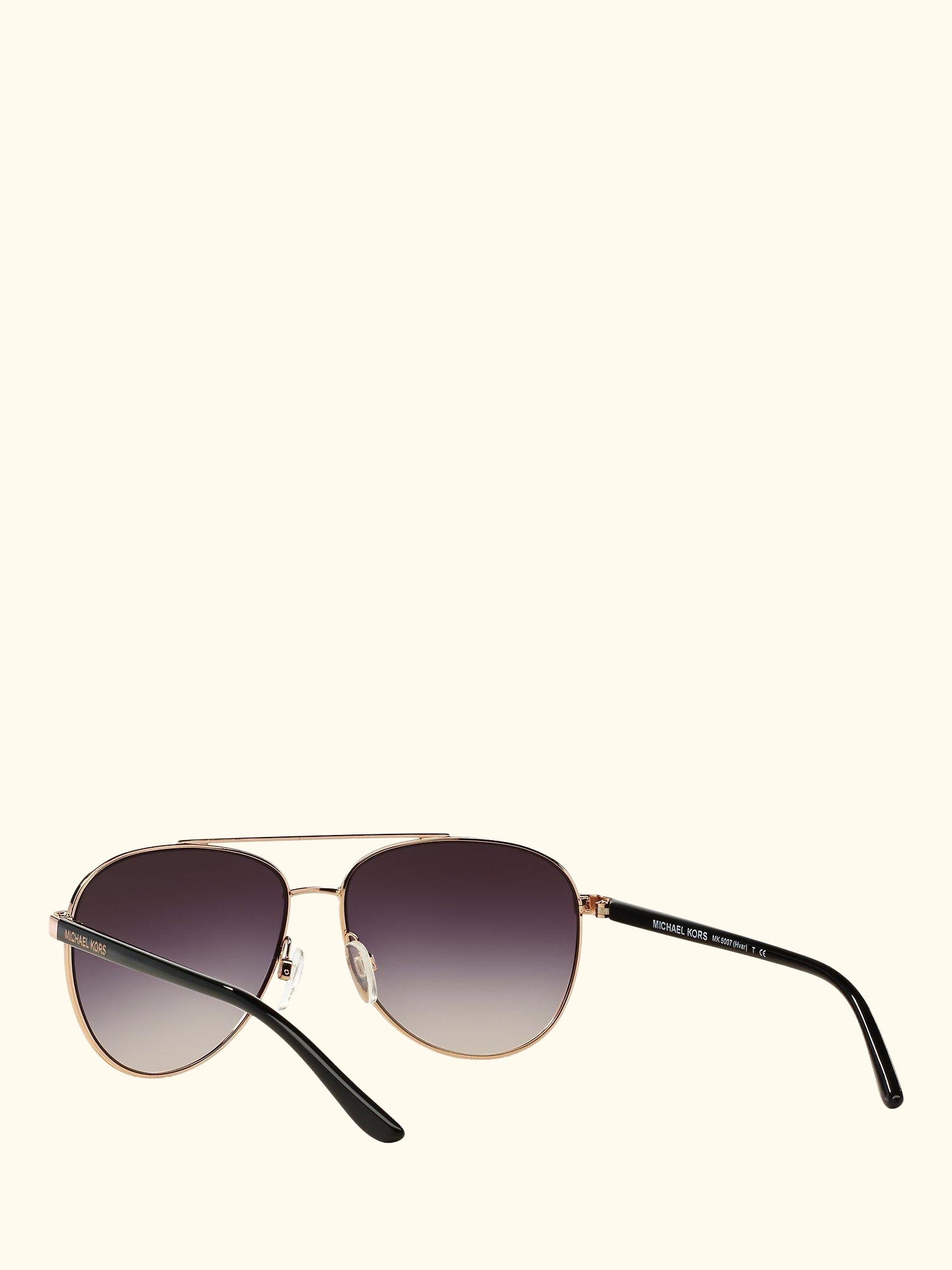 MK5007 Hvar I Aviator Sunglasses, Rose Gold/Grey Gradient