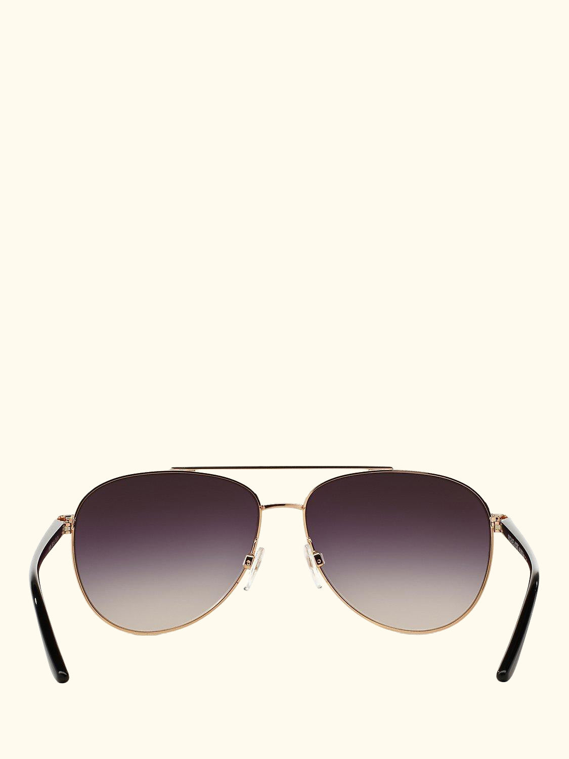 MK5007 Hvar I Aviator Sunglasses, Rose Gold/Grey Gradient