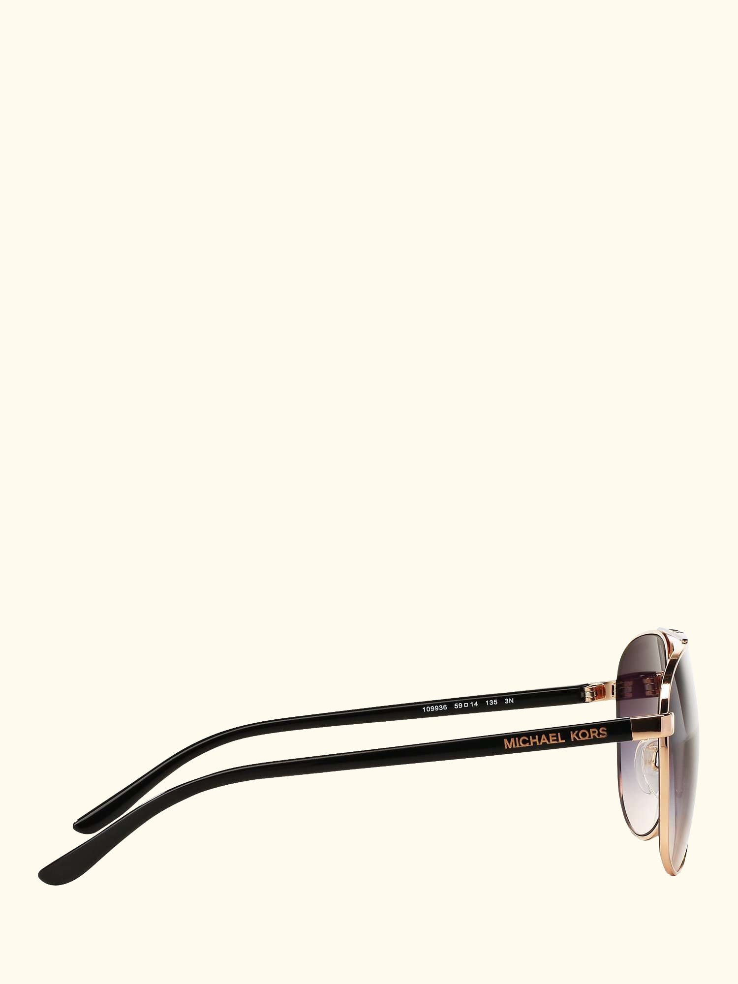 MK5007 Hvar I Aviator Sunglasses, Rose Gold/Grey Gradient