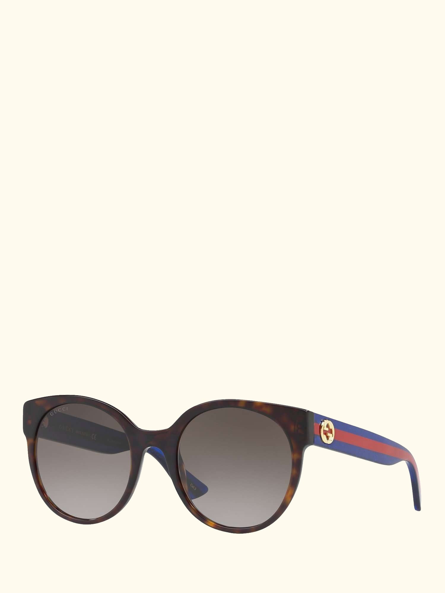 GG0035SN Women's Round Sunglasses, Brown/Blue/Grey Gradient