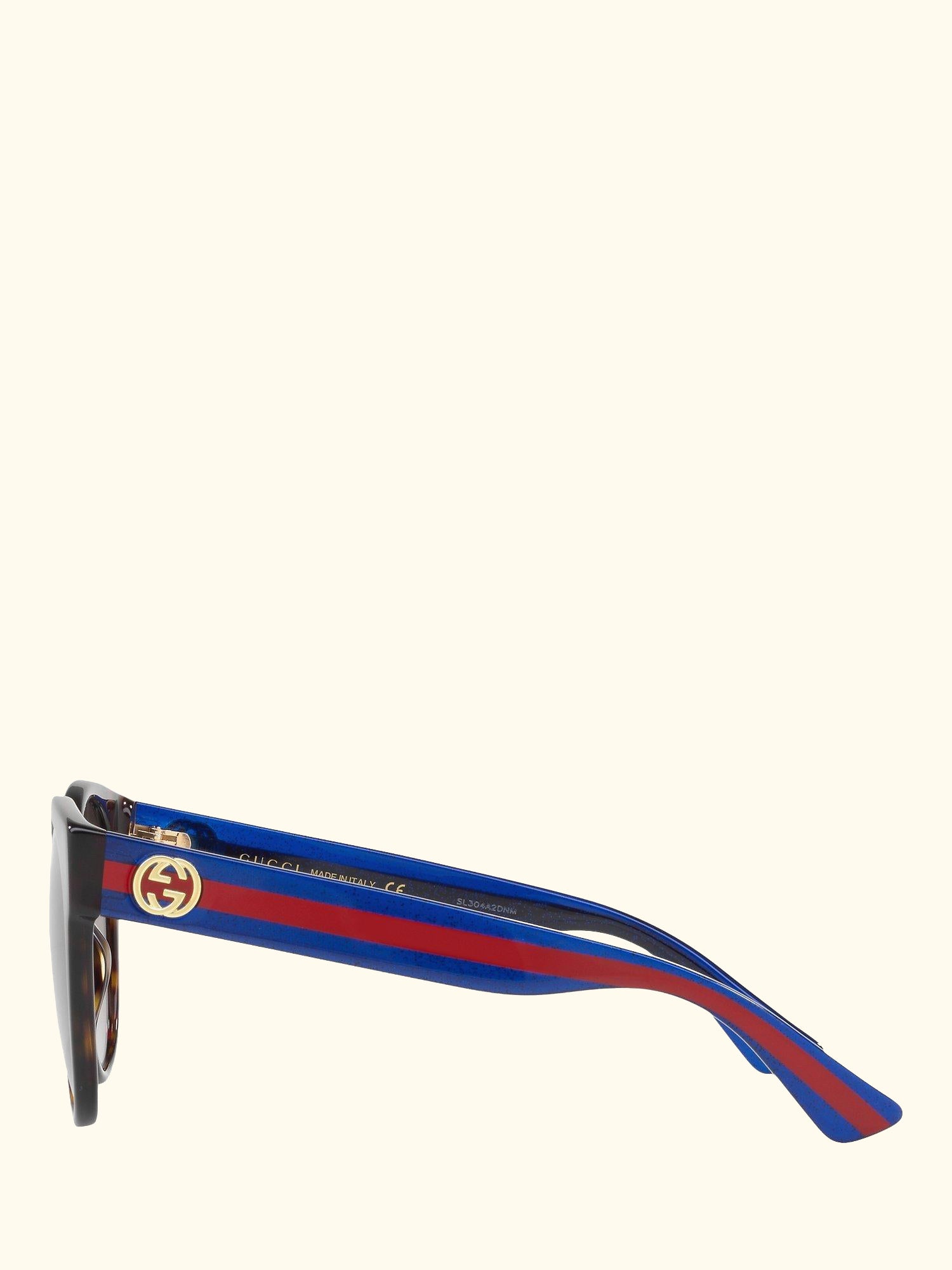 GG0035SN Women's Round Sunglasses, Brown/Blue/Grey Gradient