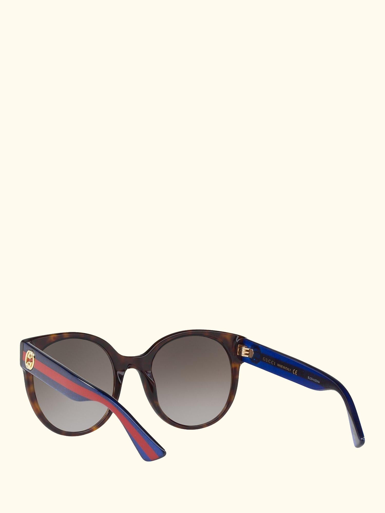 GG0035SN Women's Round Sunglasses, Brown/Blue/Grey Gradient