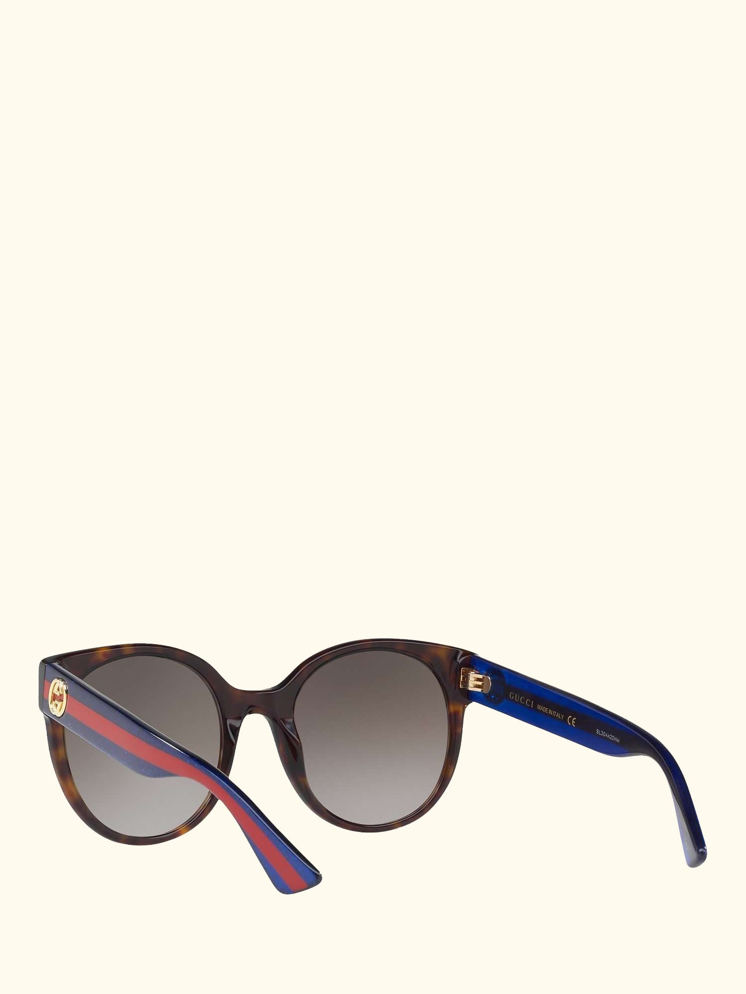 GG0035SN Women's Round Sunglasses, Brown/Blue/Grey Gradient