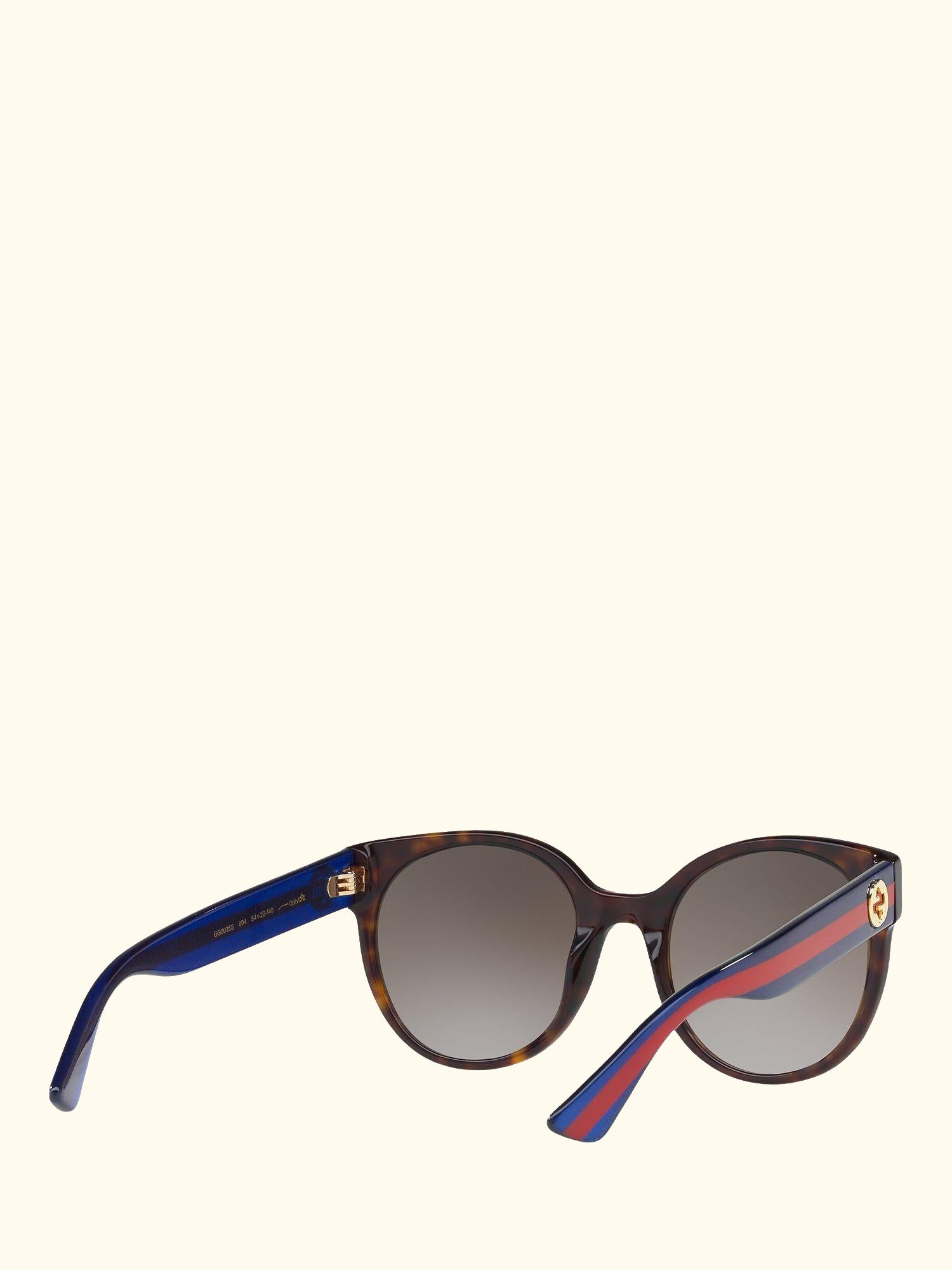 GG0035SN Women's Round Sunglasses, Brown/Blue/Grey Gradient