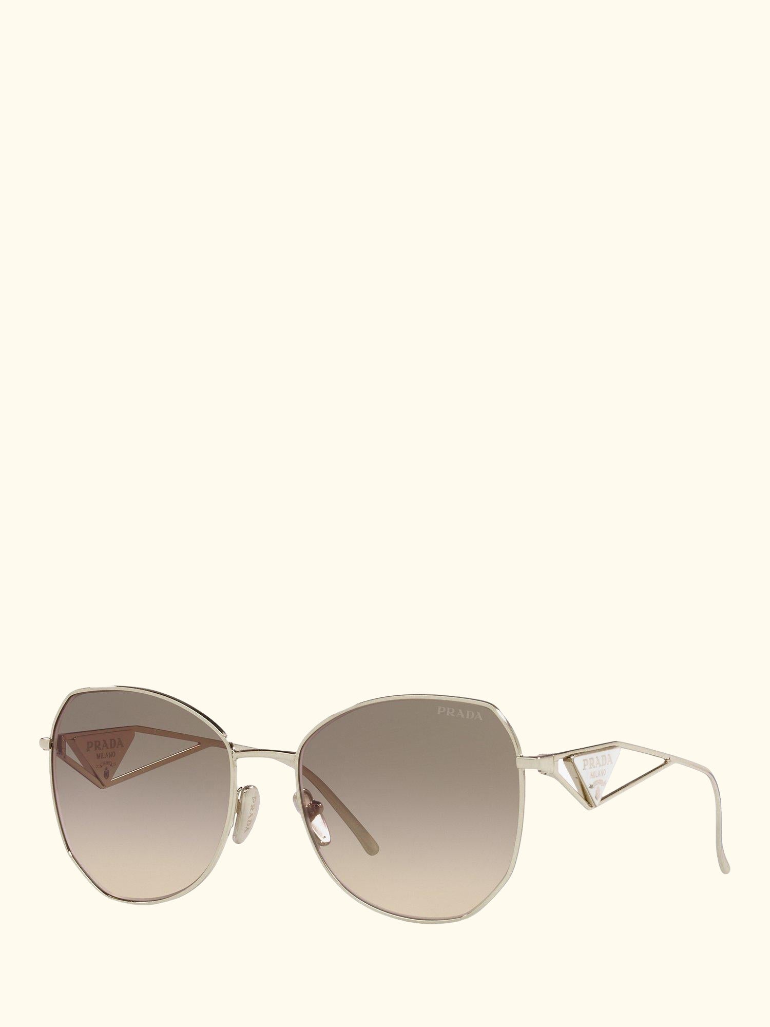 PR 57YS Women's Irregular Sunglasses, Pale Gold/Grey Gradient