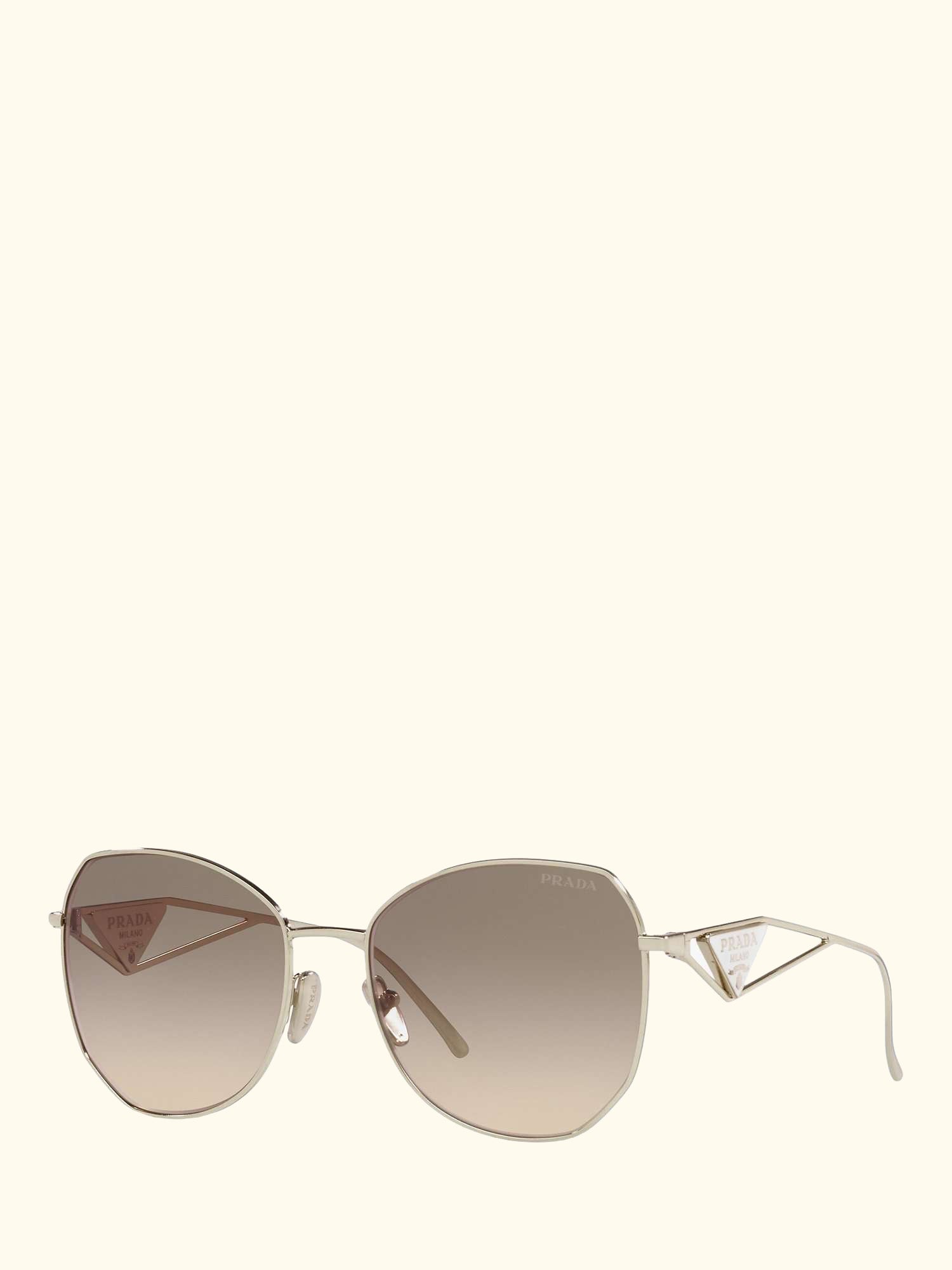 PR 57YS Women's Irregular Sunglasses, Pale Gold/Grey Gradient