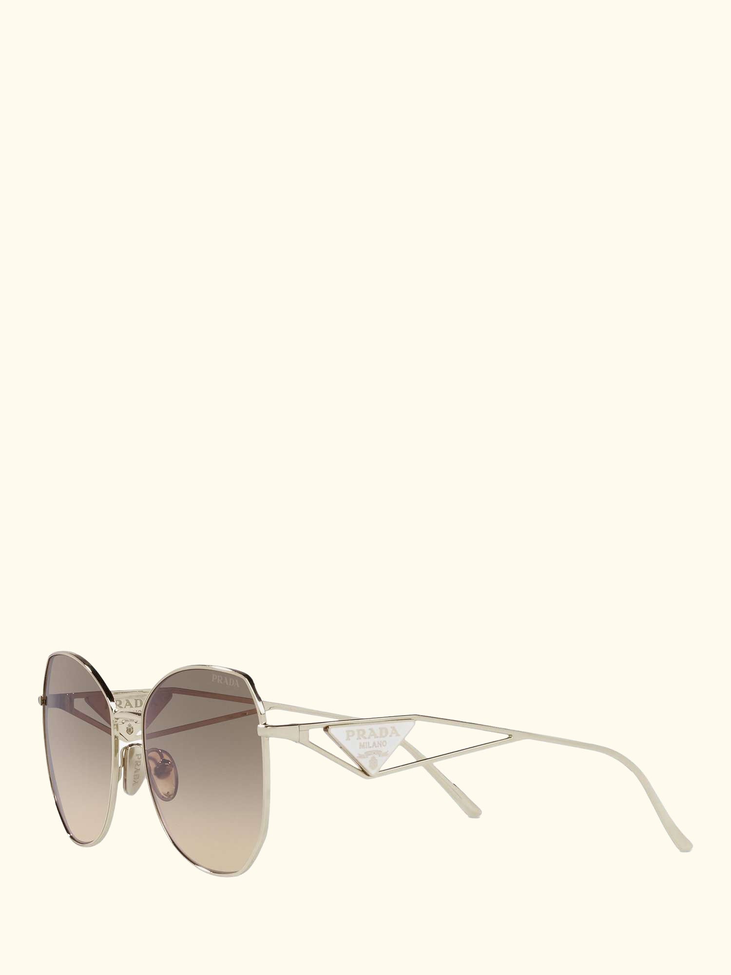 PR 57YS Women's Irregular Sunglasses, Pale Gold/Grey Gradient