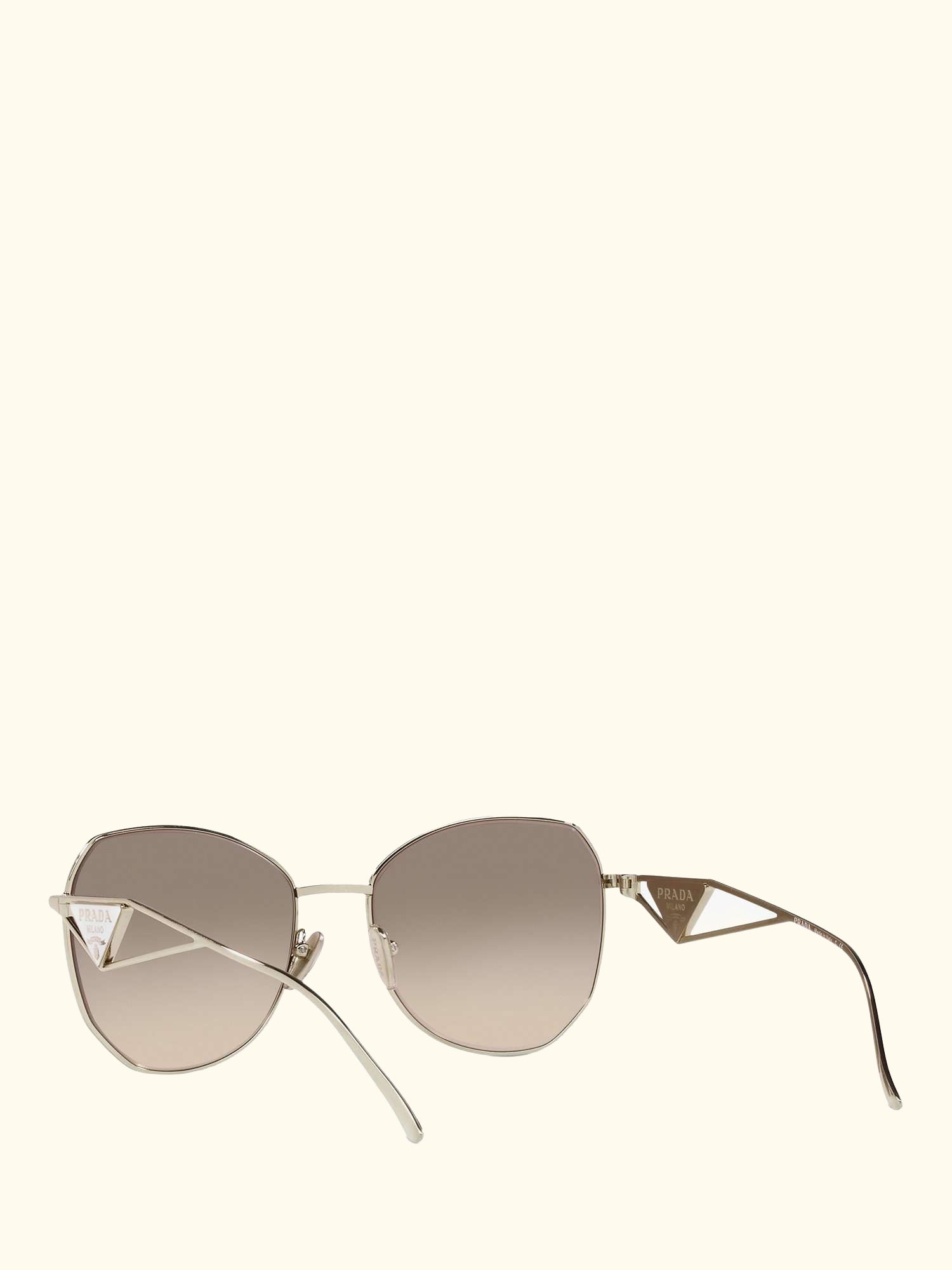 PR 57YS Women's Irregular Sunglasses, Pale Gold/Grey Gradient