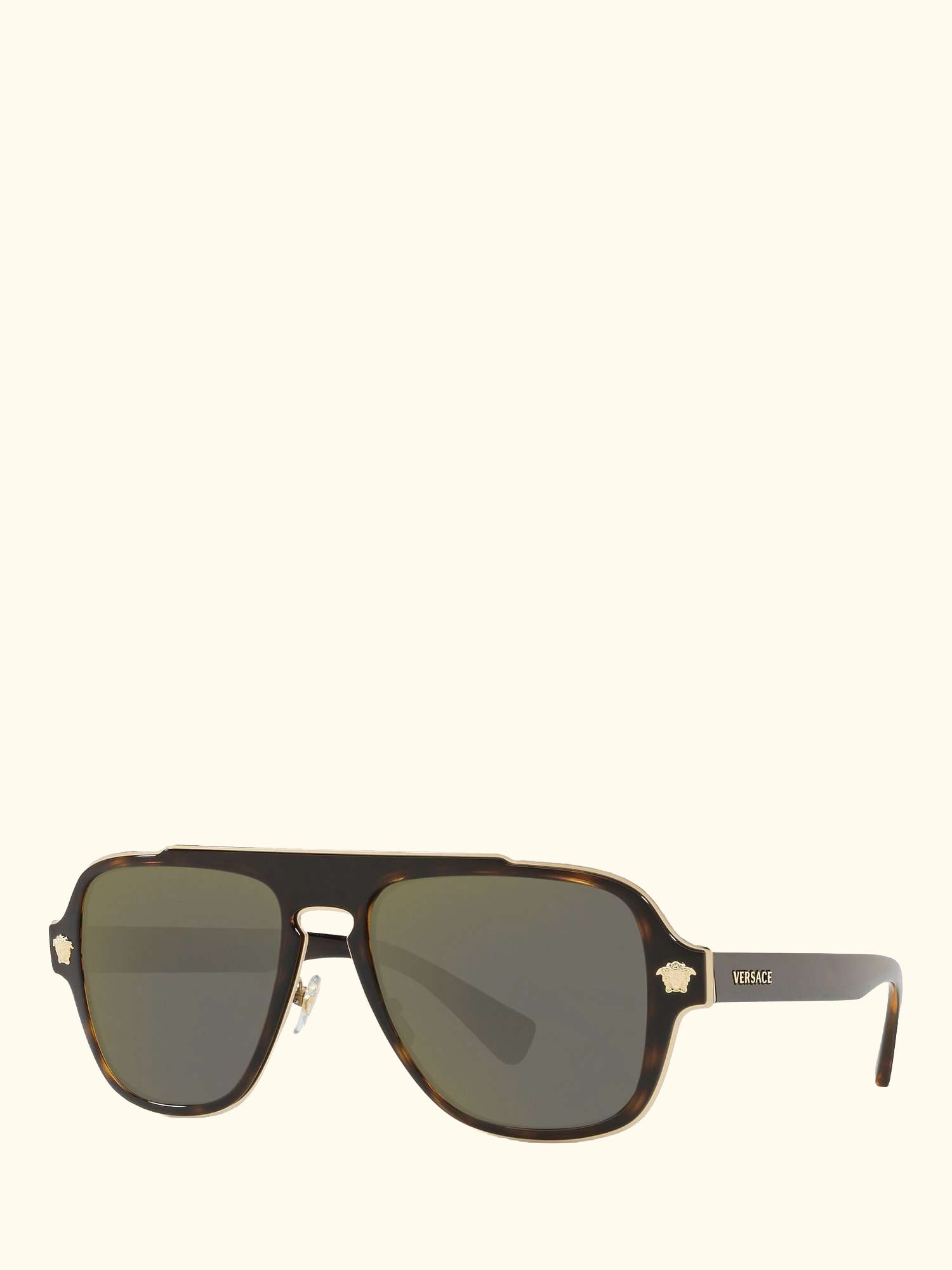 VE2199 Men's Geometric Sunglasses, Havana/Grey