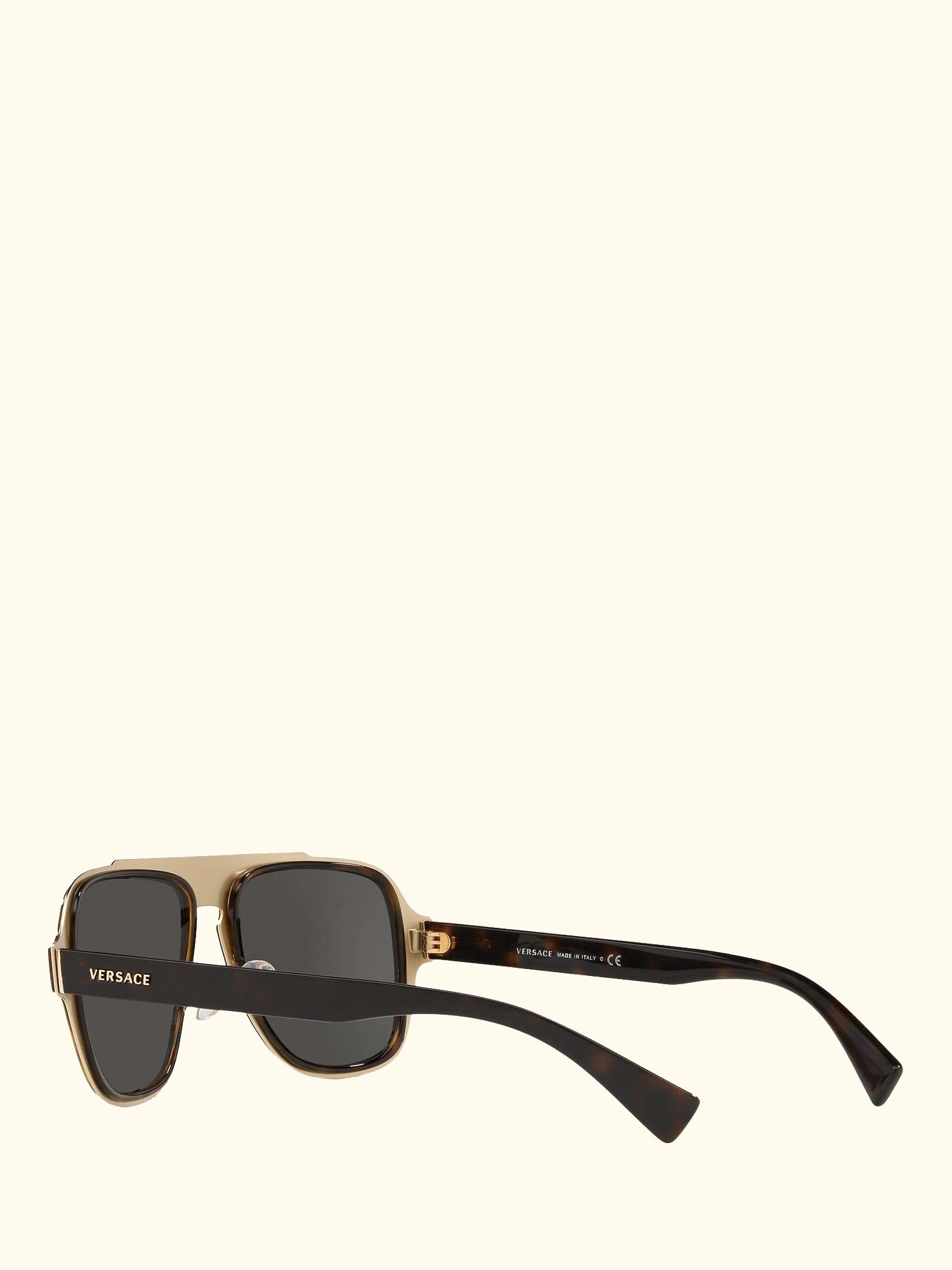 VE2199 Men's Geometric Sunglasses, Havana/Grey