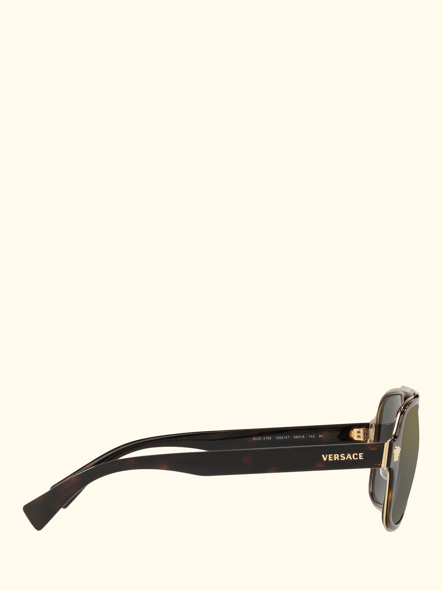 VE2199 Men's Geometric Sunglasses, Havana/Grey