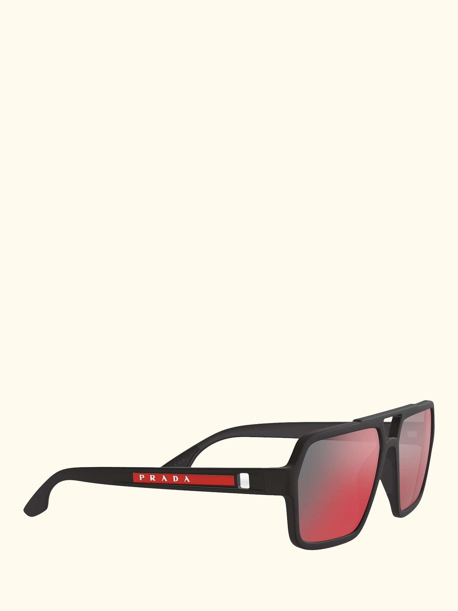 PS 01XS Men's Rectangular Sunglasses, Black/Mirror Grey Pink