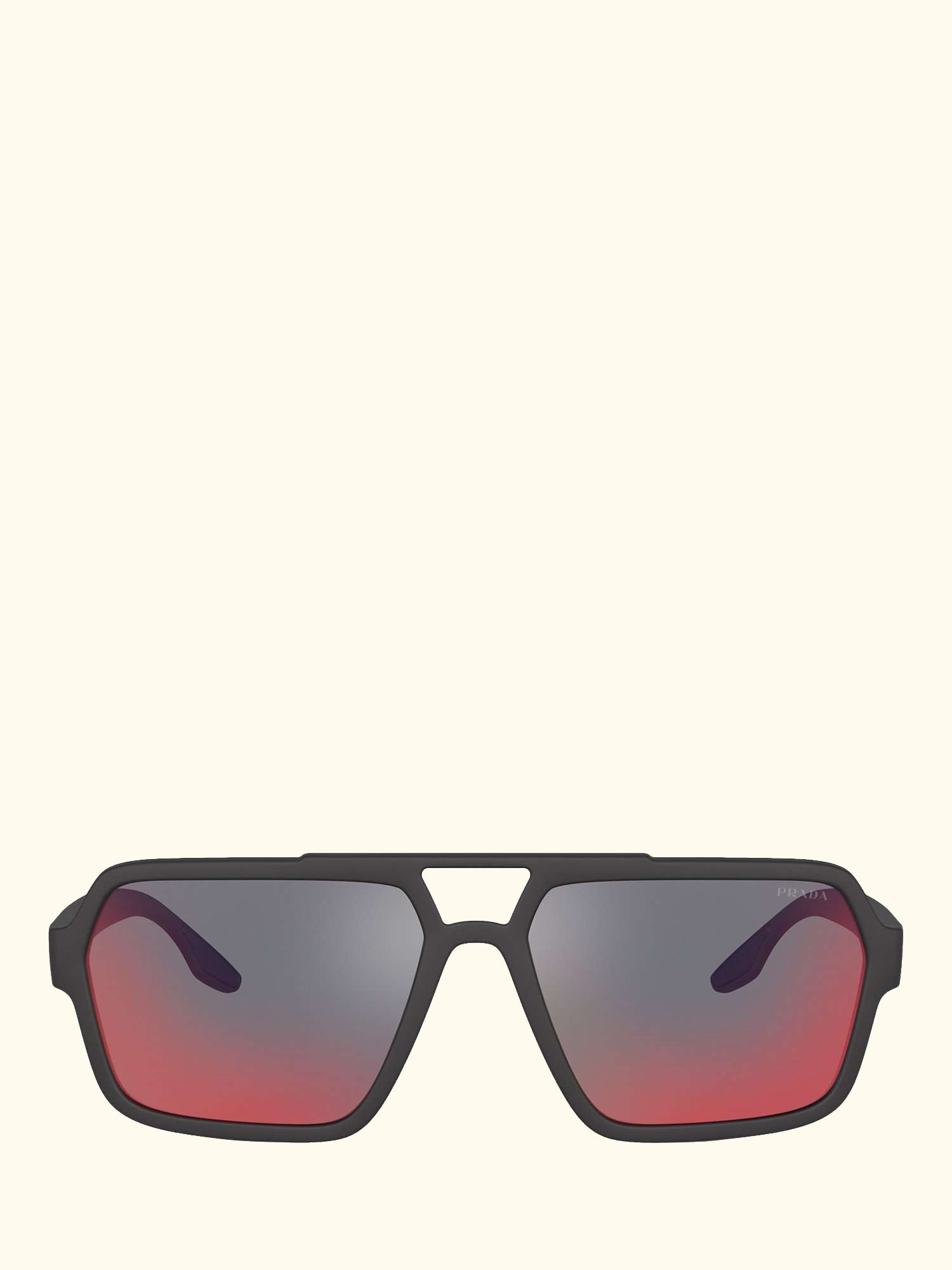 PS 01XS Men's Rectangular Sunglasses, Black/Mirror Grey Pink