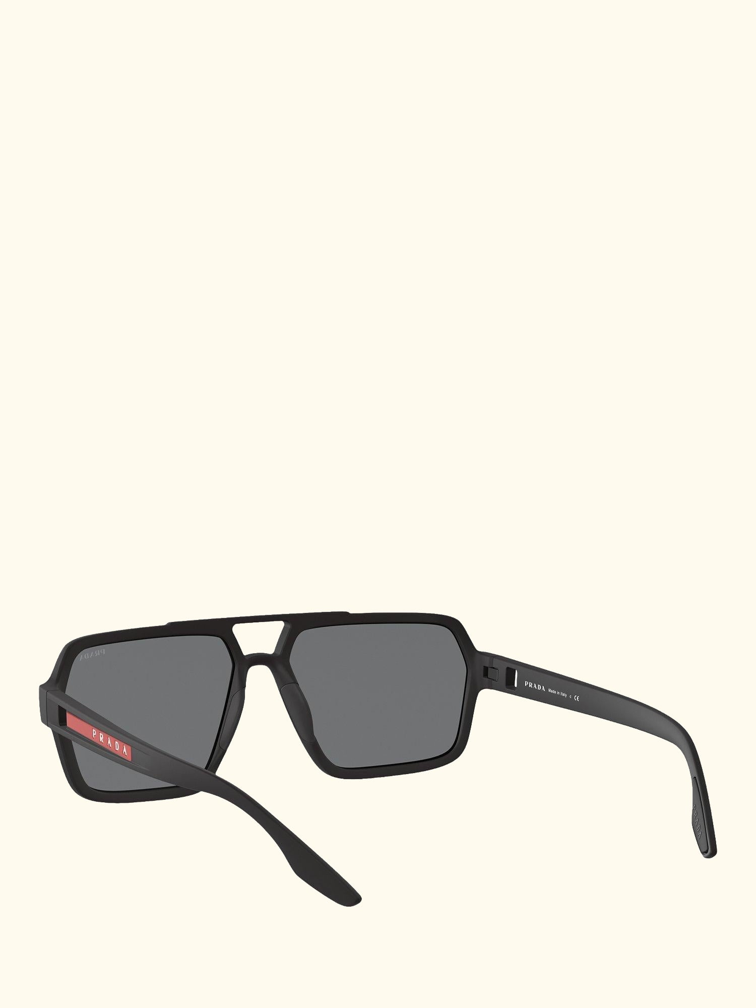PS 01XS Men's Rectangular Sunglasses, Black/Mirror Grey Pink