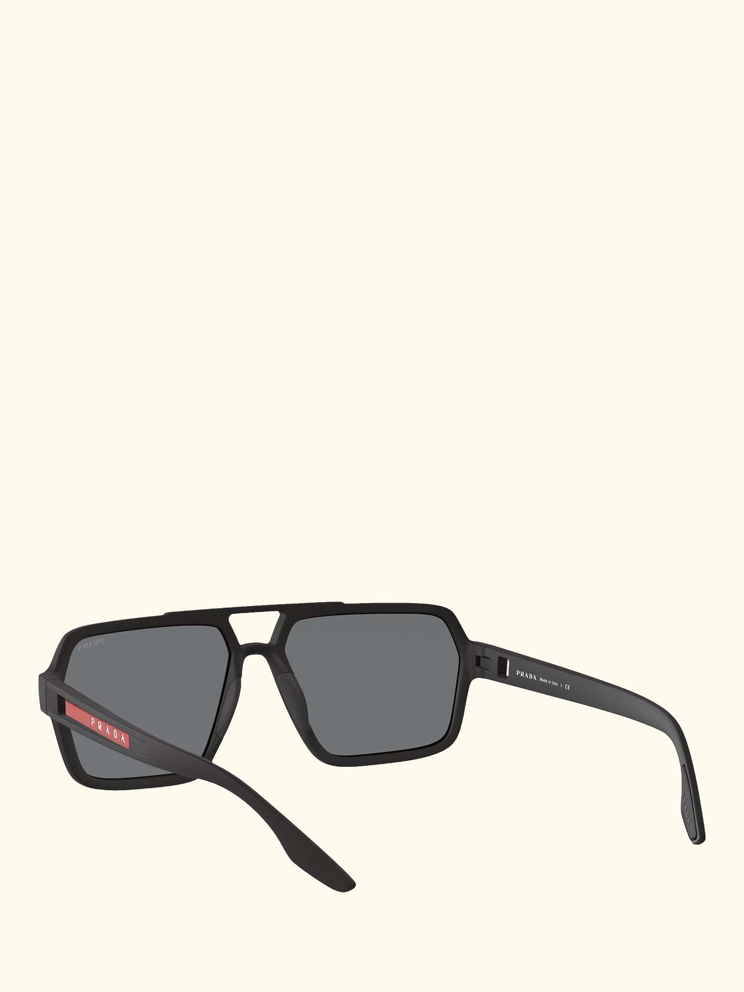 PS 01XS Men's Rectangular Sunglasses, Black/Mirror Grey Pink