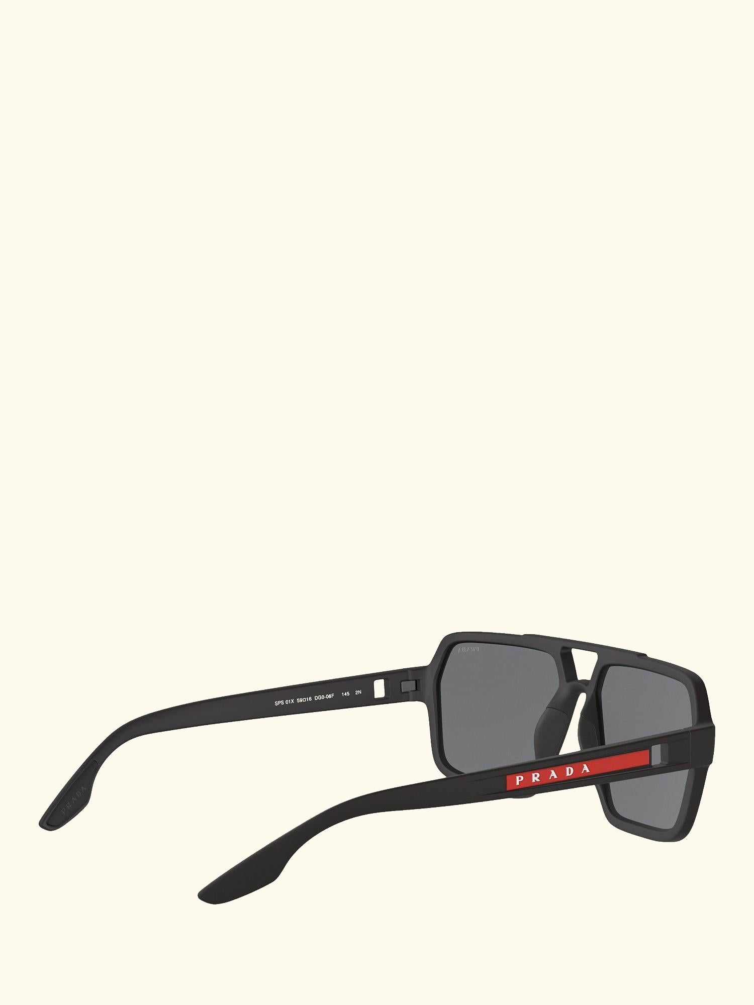 PS 01XS Men's Rectangular Sunglasses, Black/Mirror Grey Pink