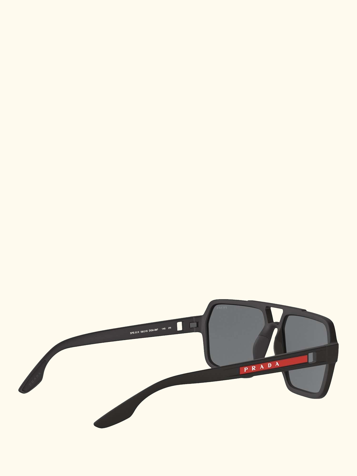 PS 01XS Men's Rectangular Sunglasses, Black/Mirror Grey Pink