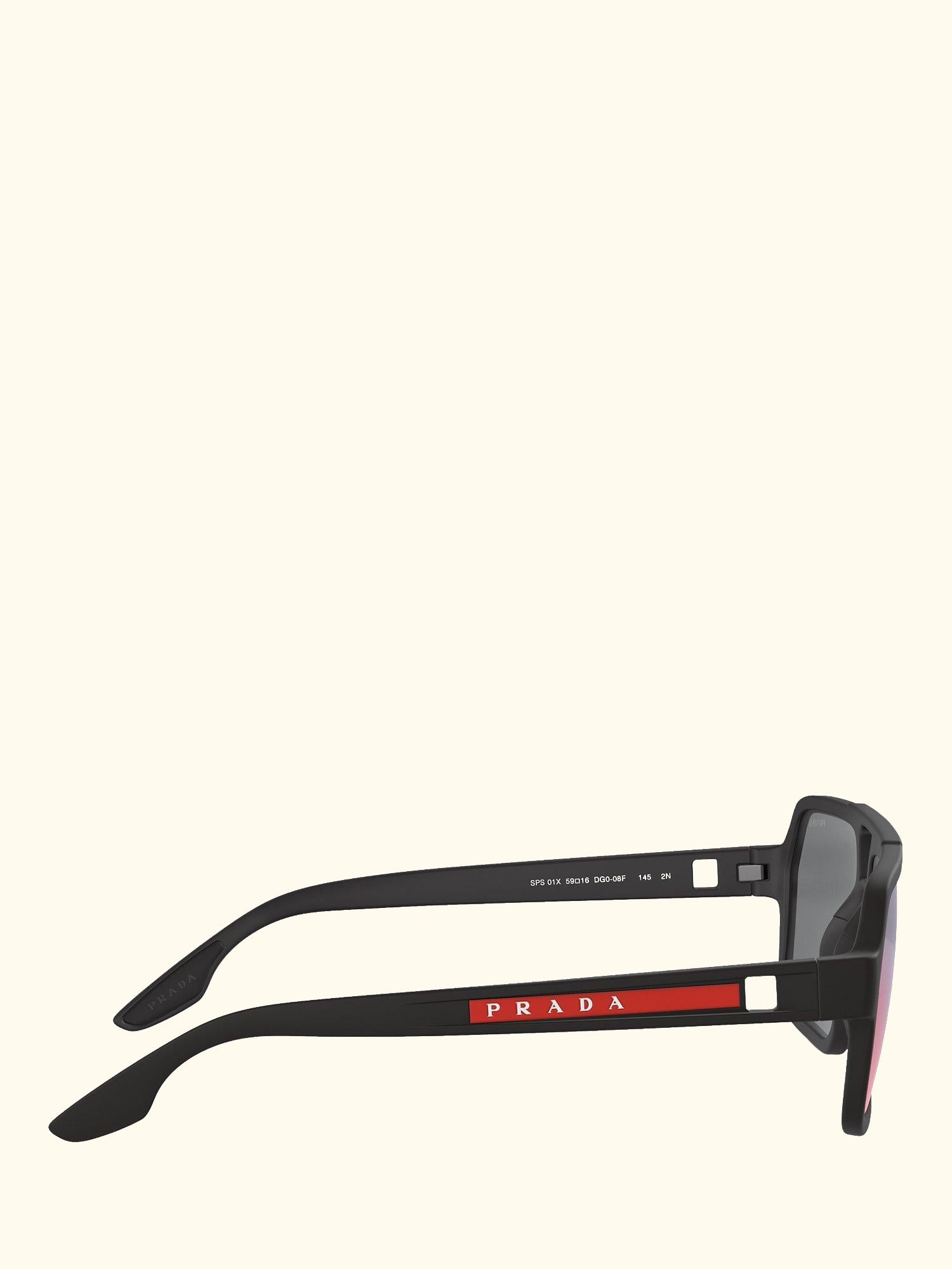 PS 01XS Men's Rectangular Sunglasses, Black/Mirror Grey Pink