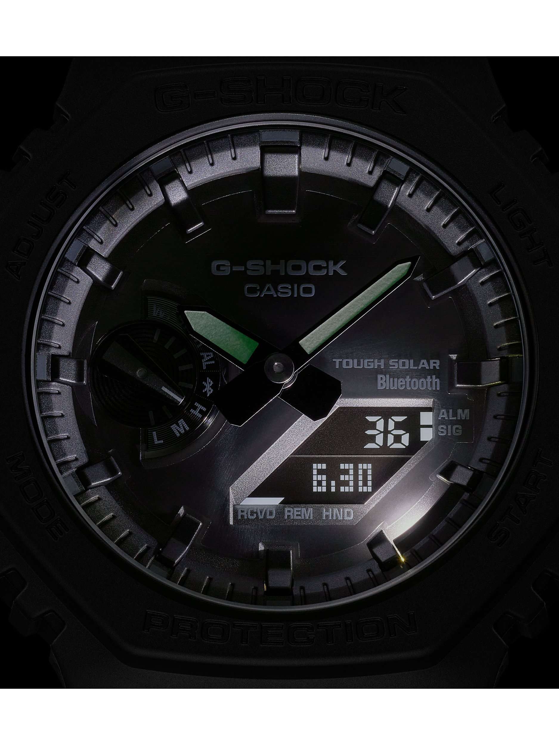 Men's G-Shock Date Solar Resin Strap Watch