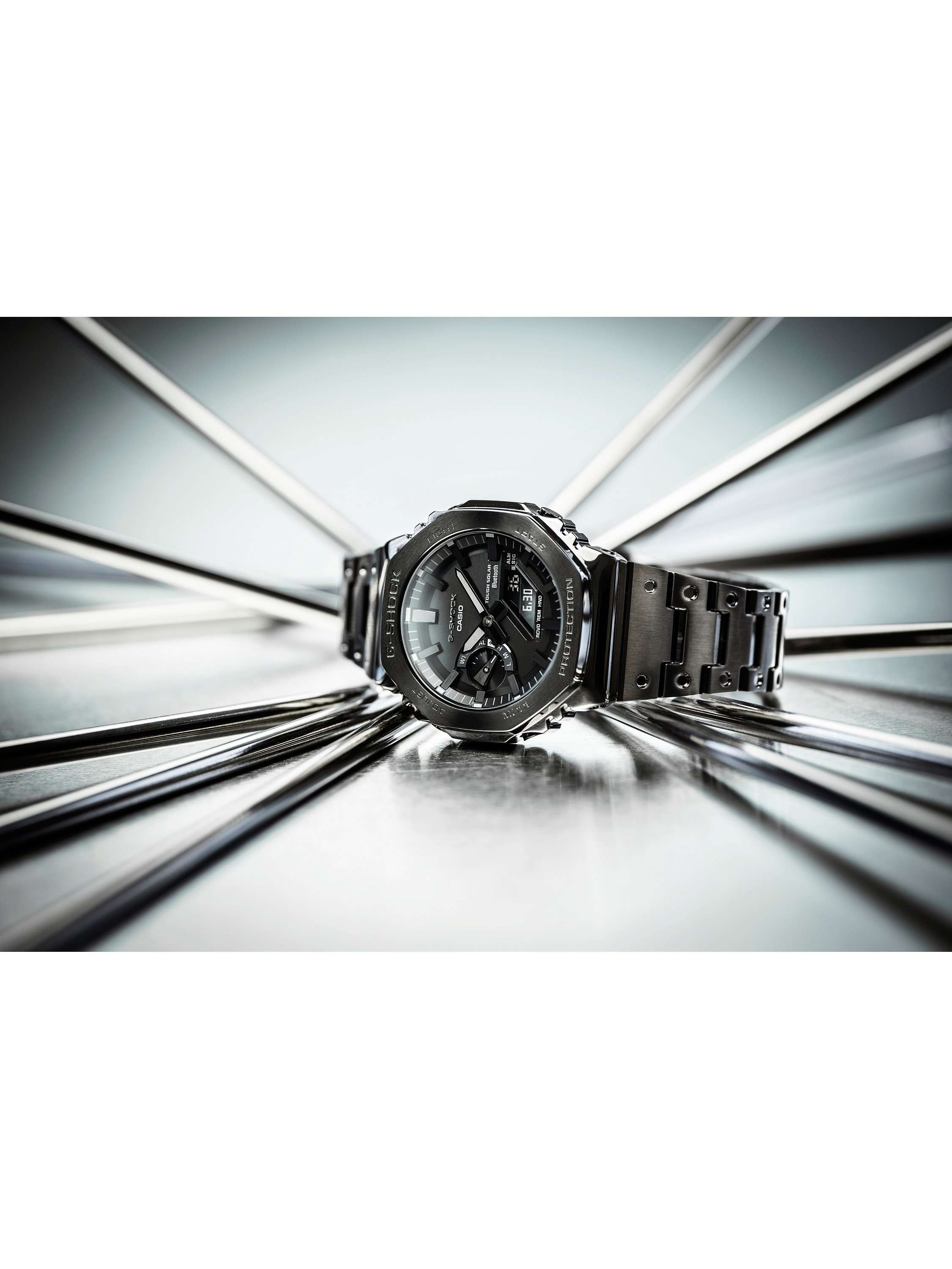 Men's G-Shock Carbon Core Guard Solar Bracelet Strap Watch, Black GM-B2100BD-1AER