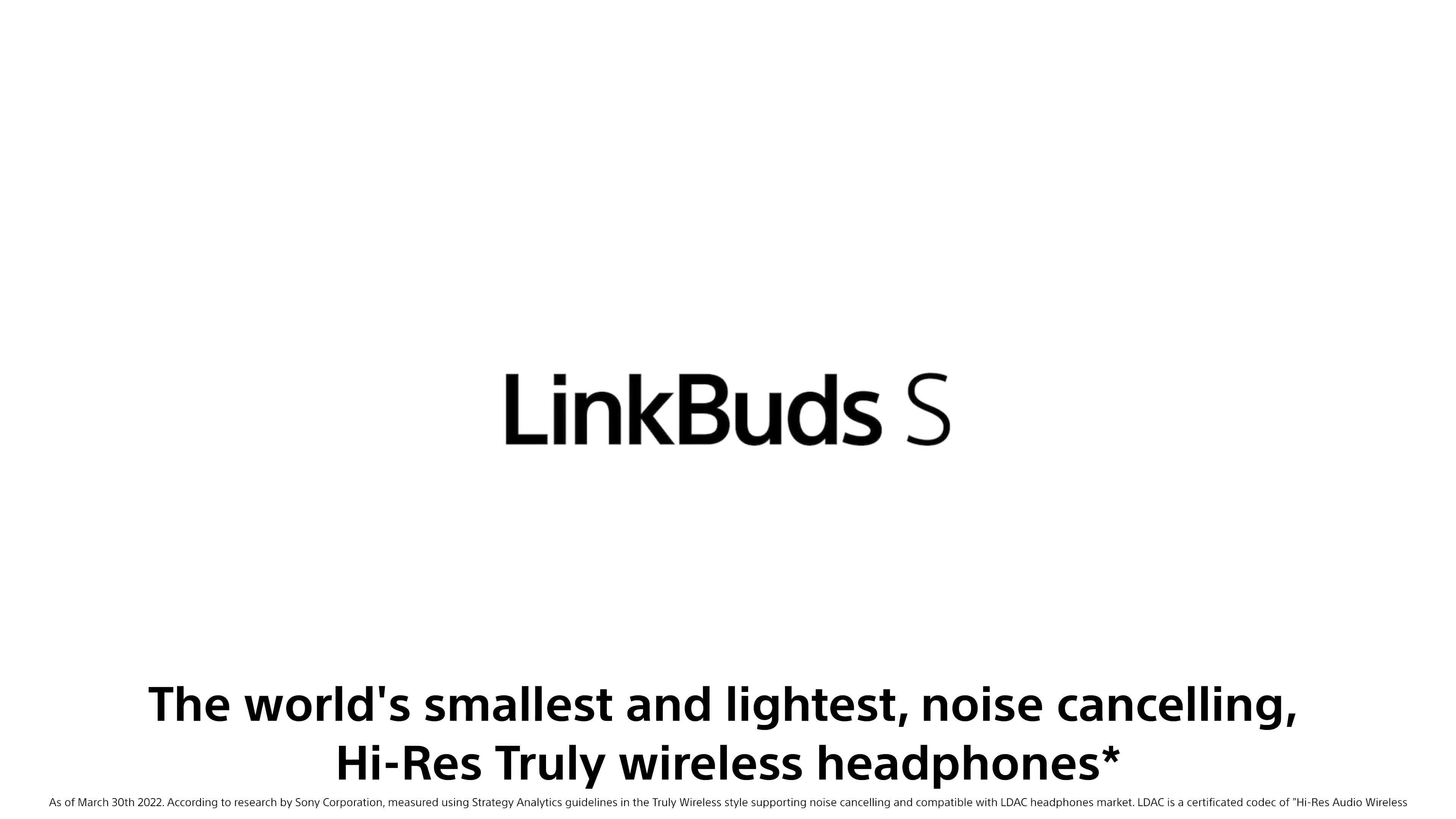 WF-LS900 LinkBuds S Noise Cancelling True Wireless Bluetooth In-Ear Headphones with Mic/Remote, Black
