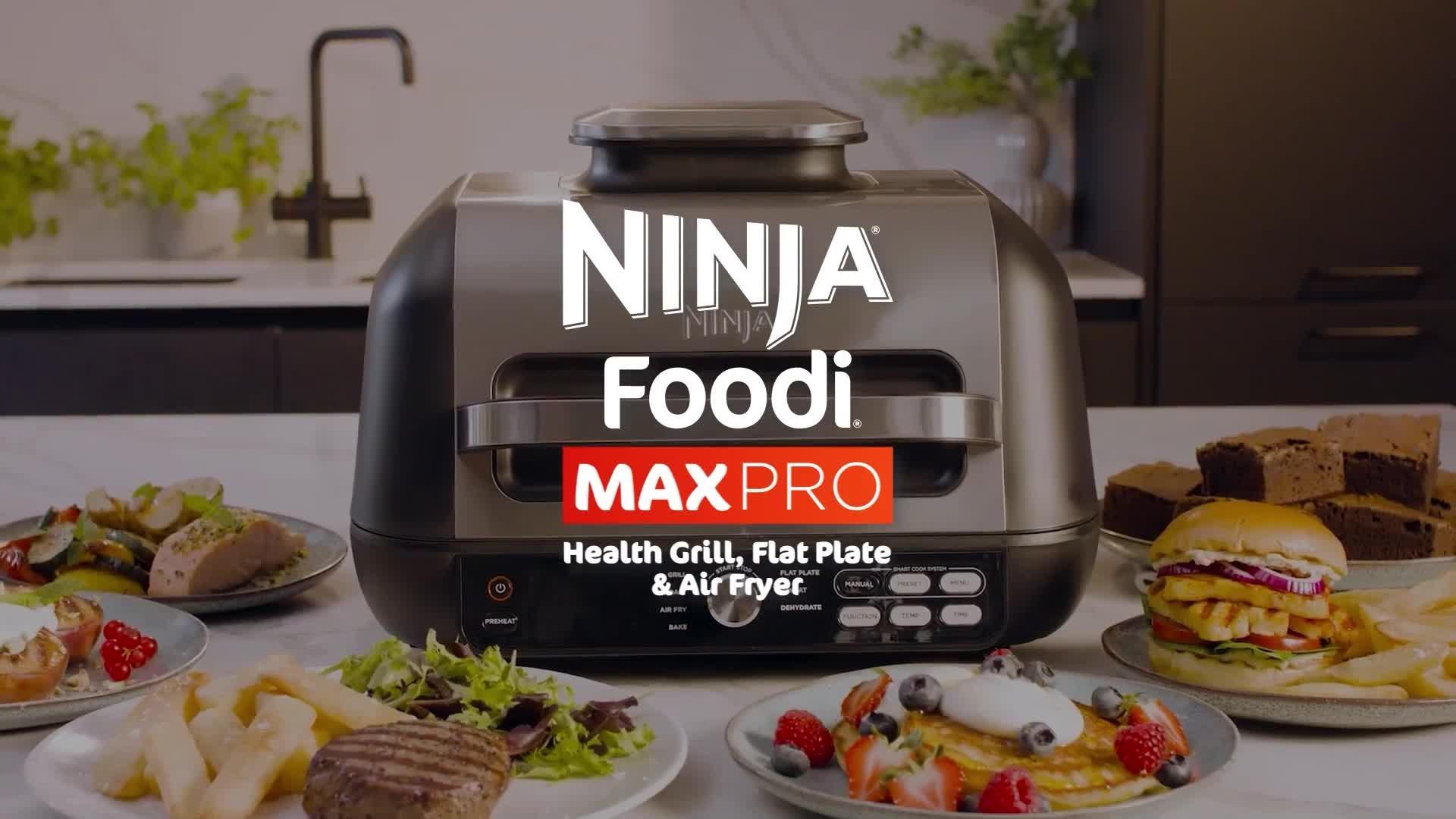 AG651UK Foodi MAX PRO Health Grill, Flat Plate & Air Fryer