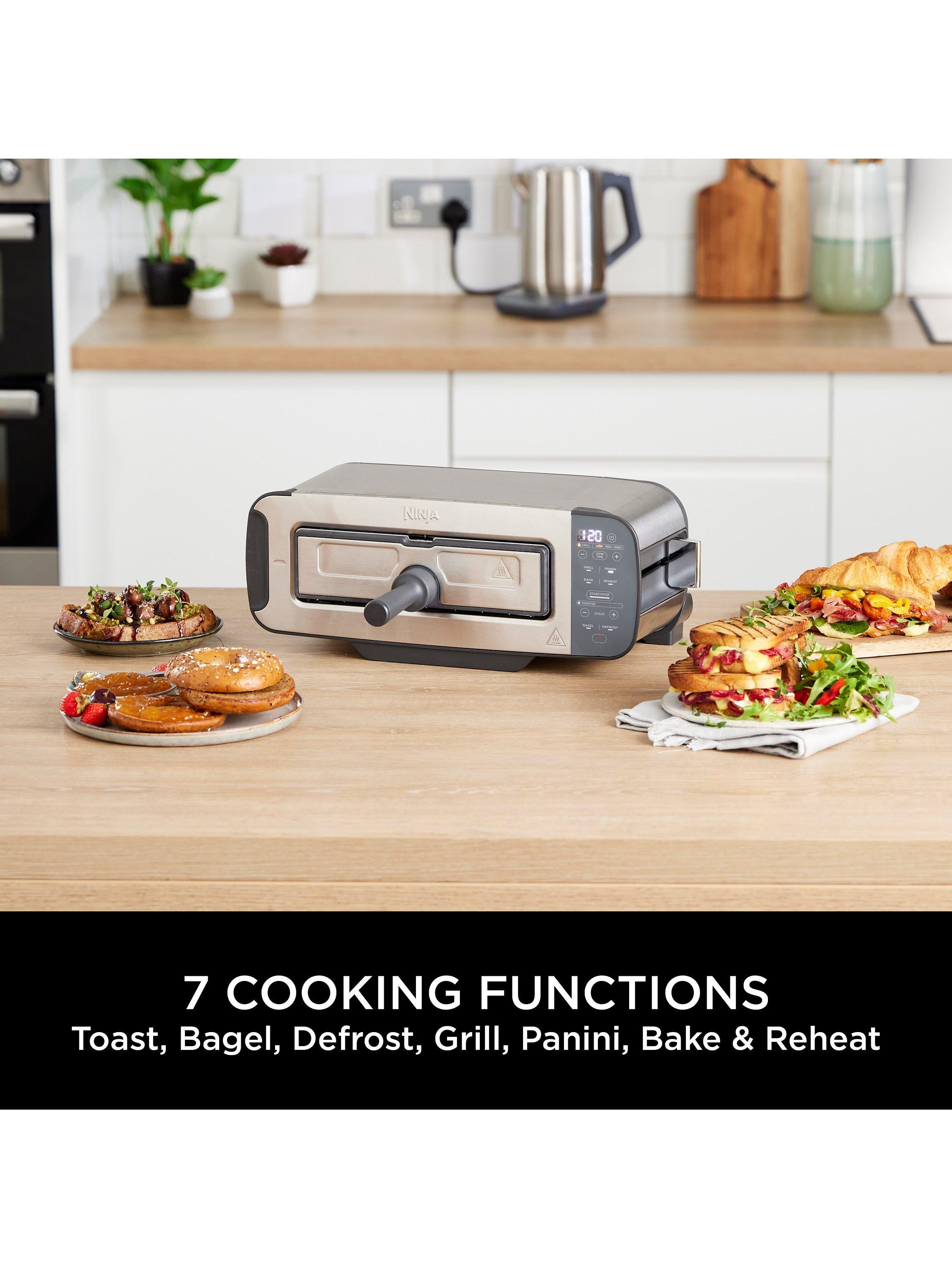 ST202UK Foodi 3-in-1 Toaster, Grill & Panini Press, Stainless Steel