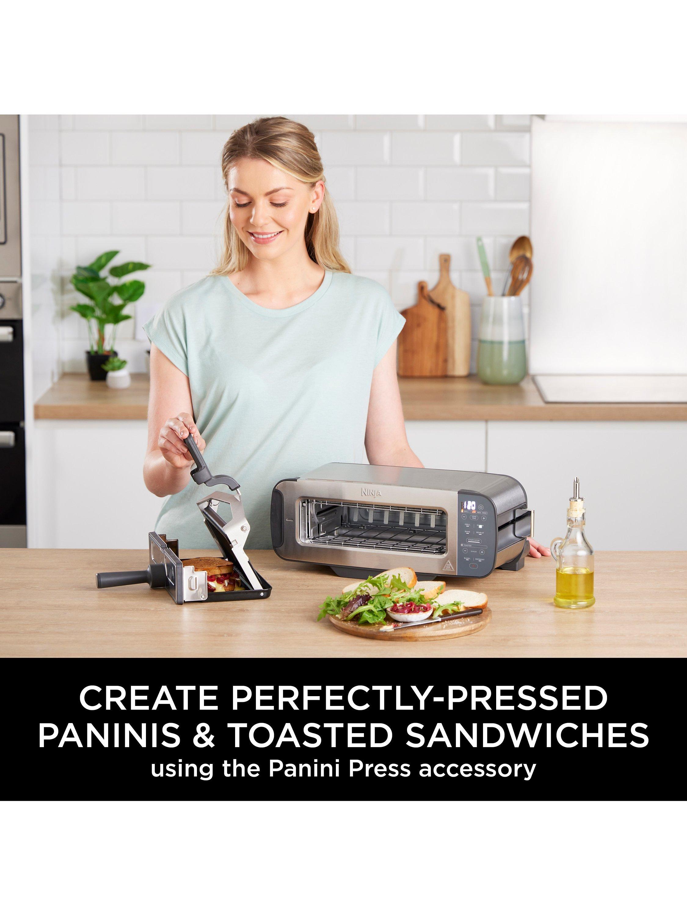 ST202UK Foodi 3-in-1 Toaster, Grill & Panini Press, Stainless Steel
