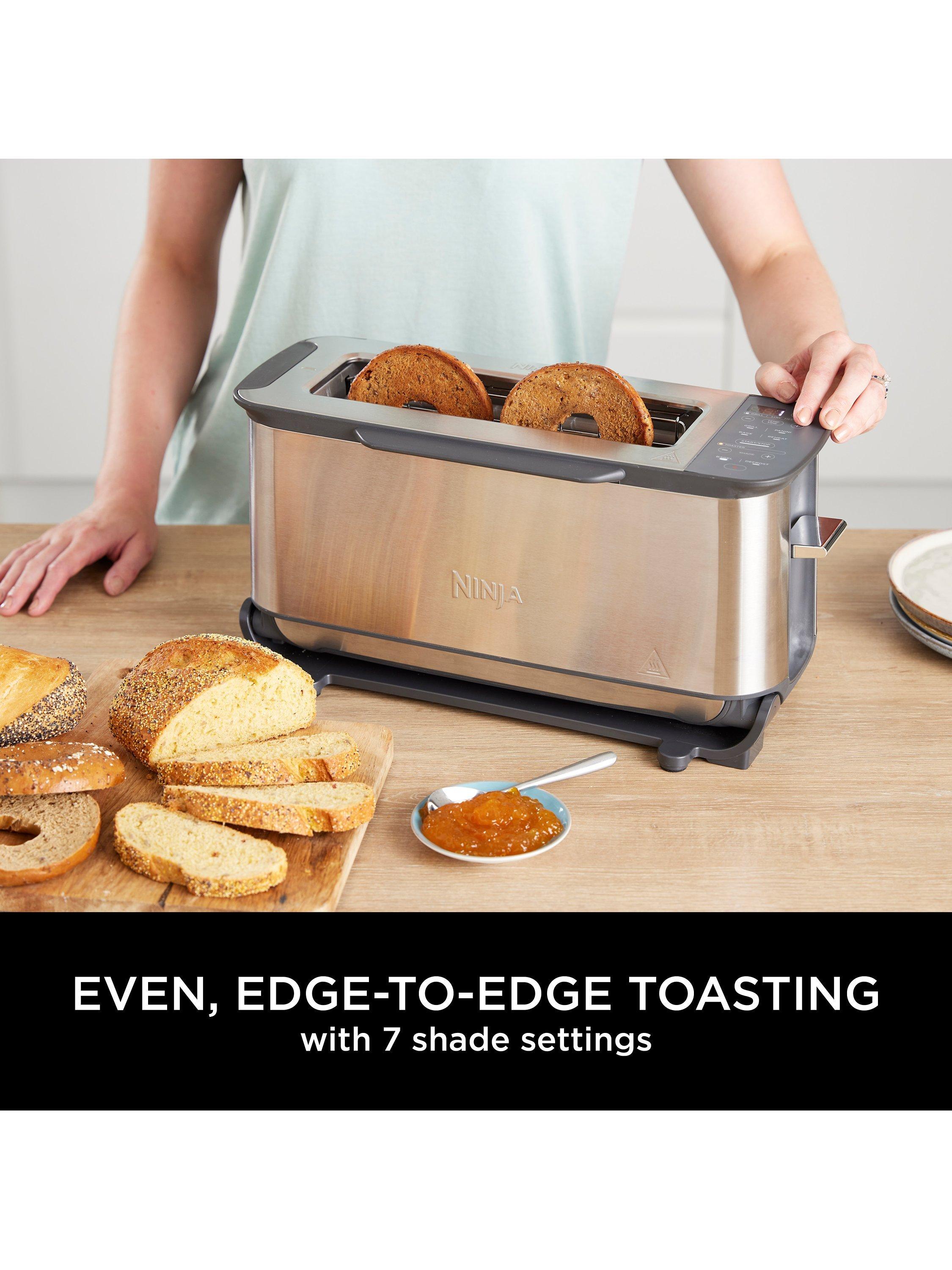 ST202UK Foodi 3-in-1 Toaster, Grill & Panini Press, Stainless Steel