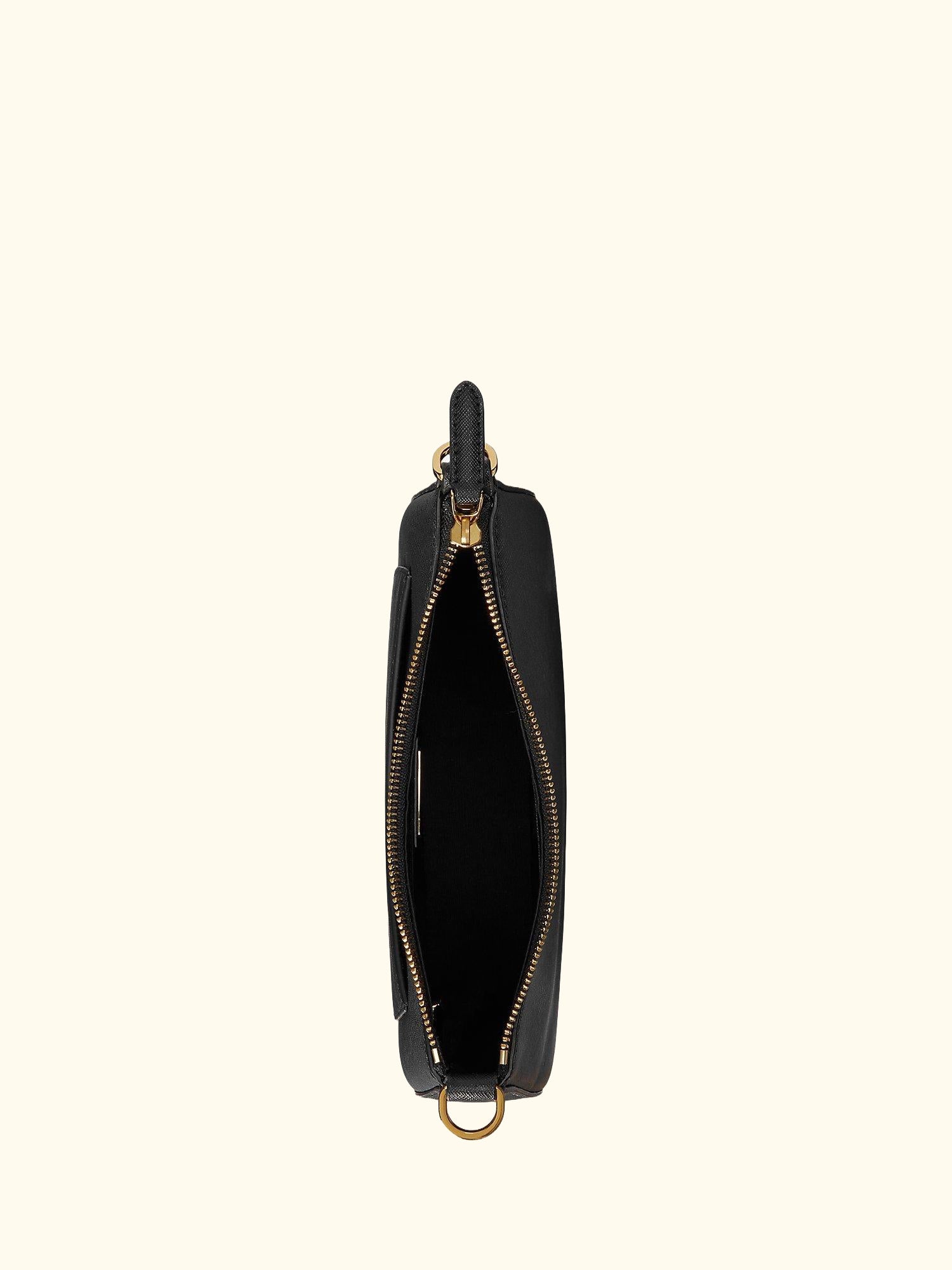 Lauren Ralph Lauren Danni 26 Crosshatch Leather Shoulder Bag, Black