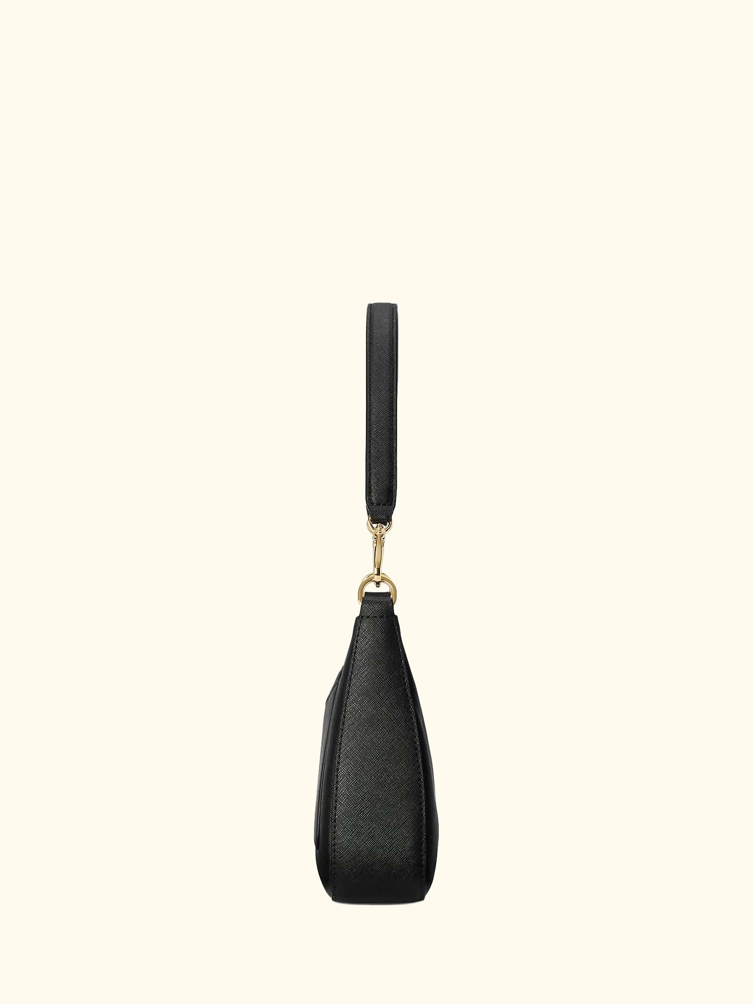 Lauren Ralph Lauren Danni 26 Crosshatch Leather Shoulder Bag, Black