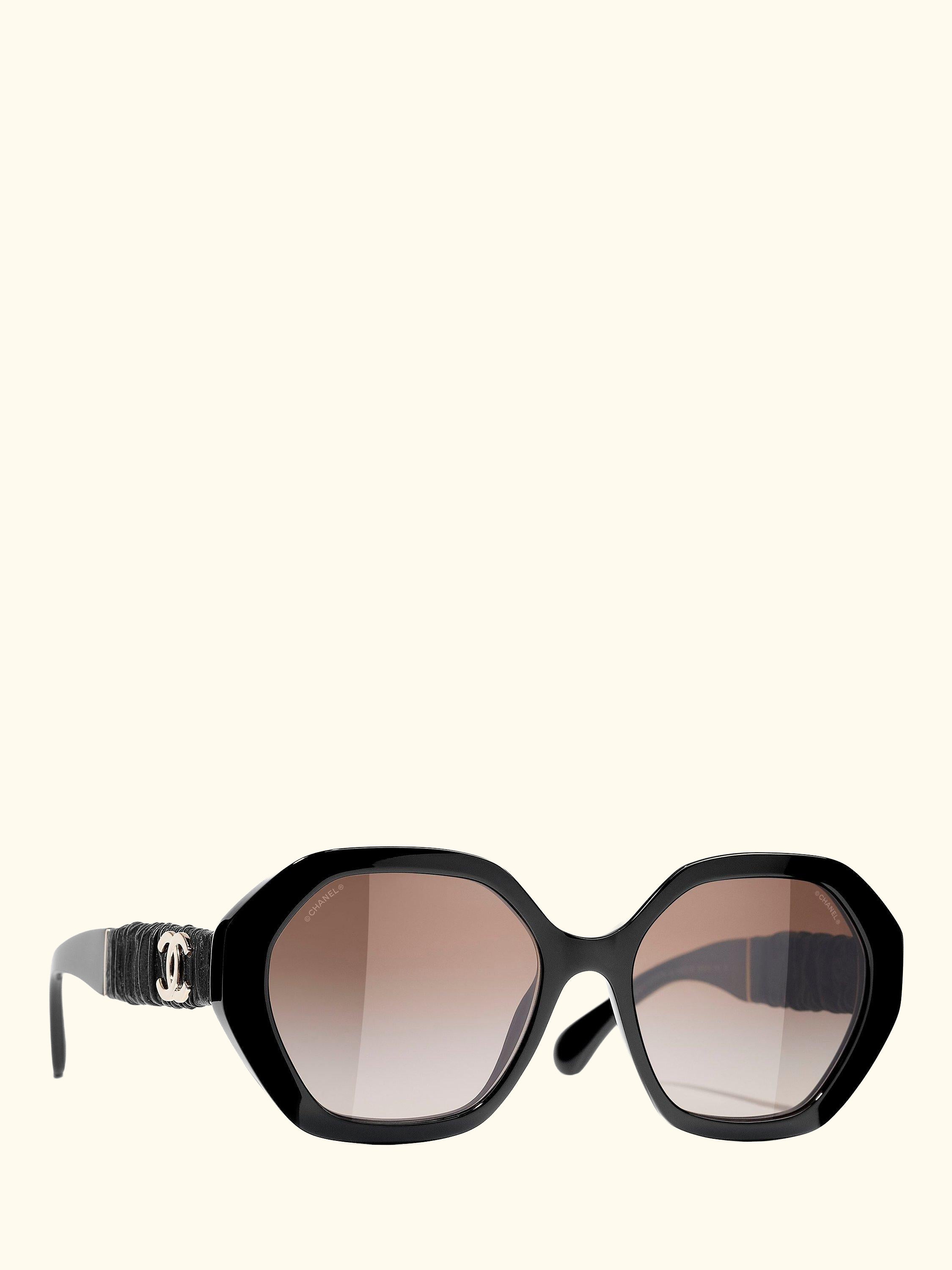 Irregular Sunglasses CH5475Q Shiny Black/Brown Gradient