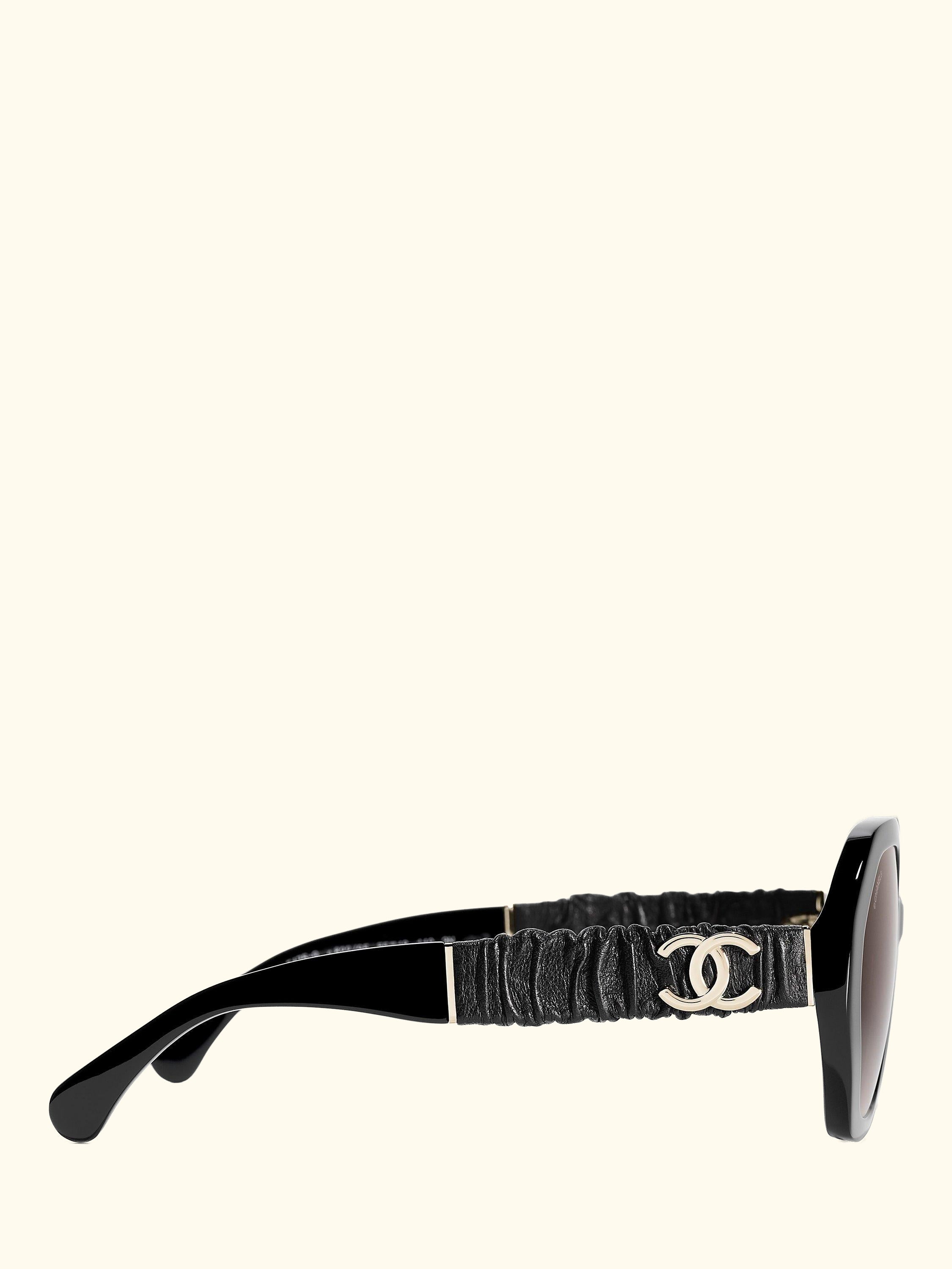 Irregular Sunglasses CH5475Q Shiny Black/Brown Gradient