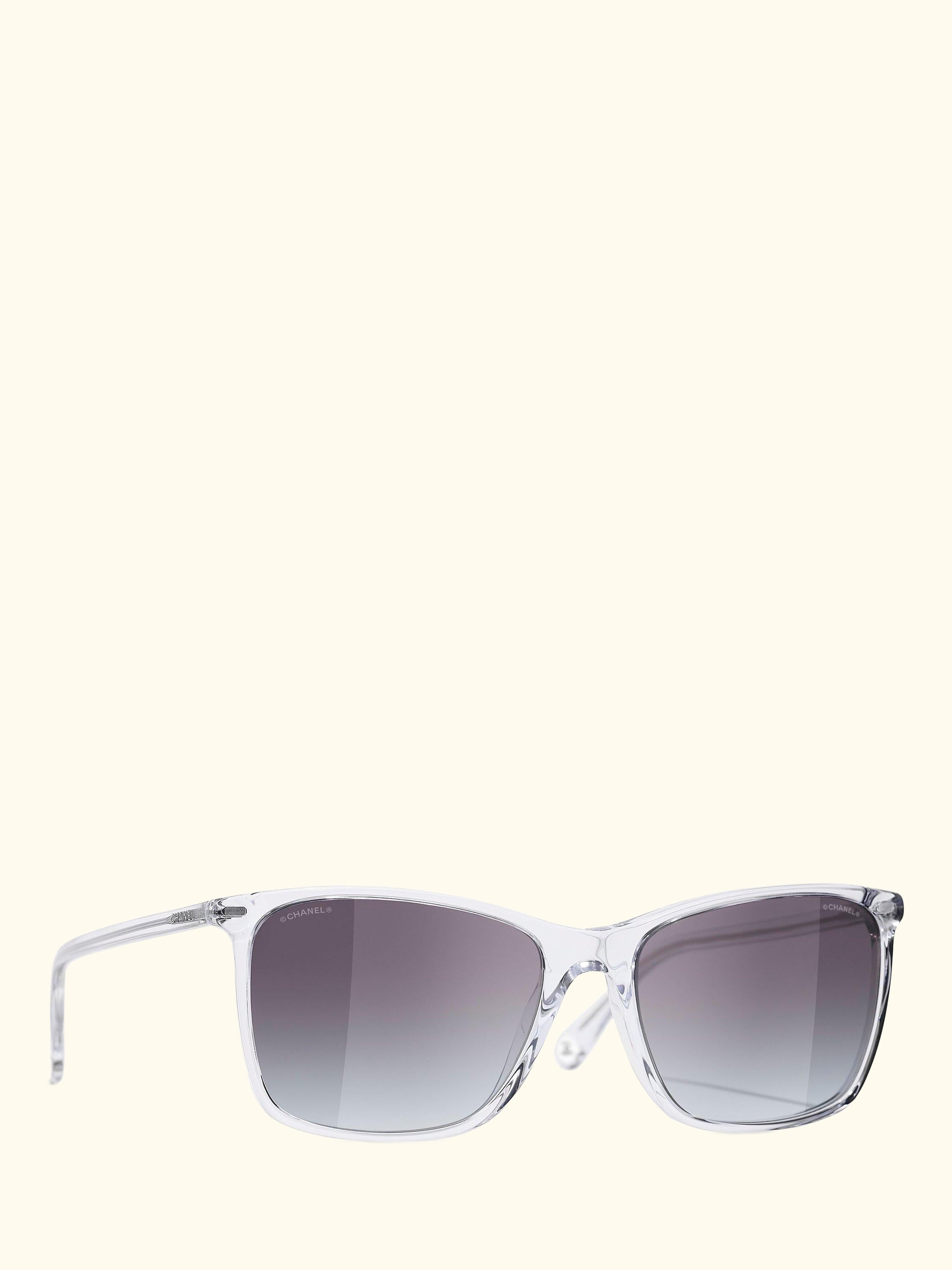 Rectangular Sunglasses CH5447 Clear/Blue Gradient