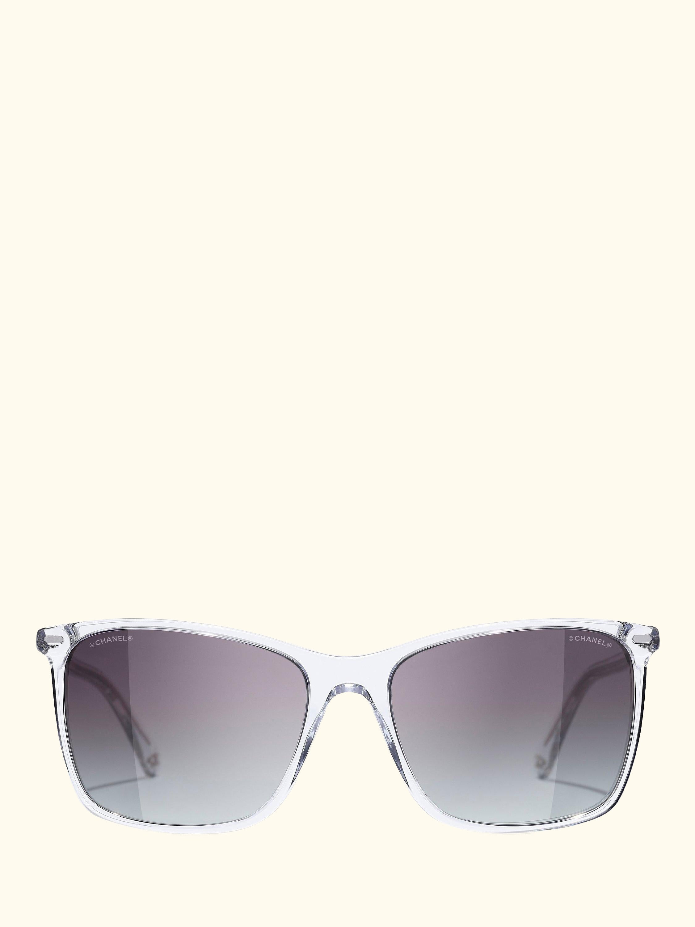 Rectangular Sunglasses CH5447 Clear/Blue Gradient