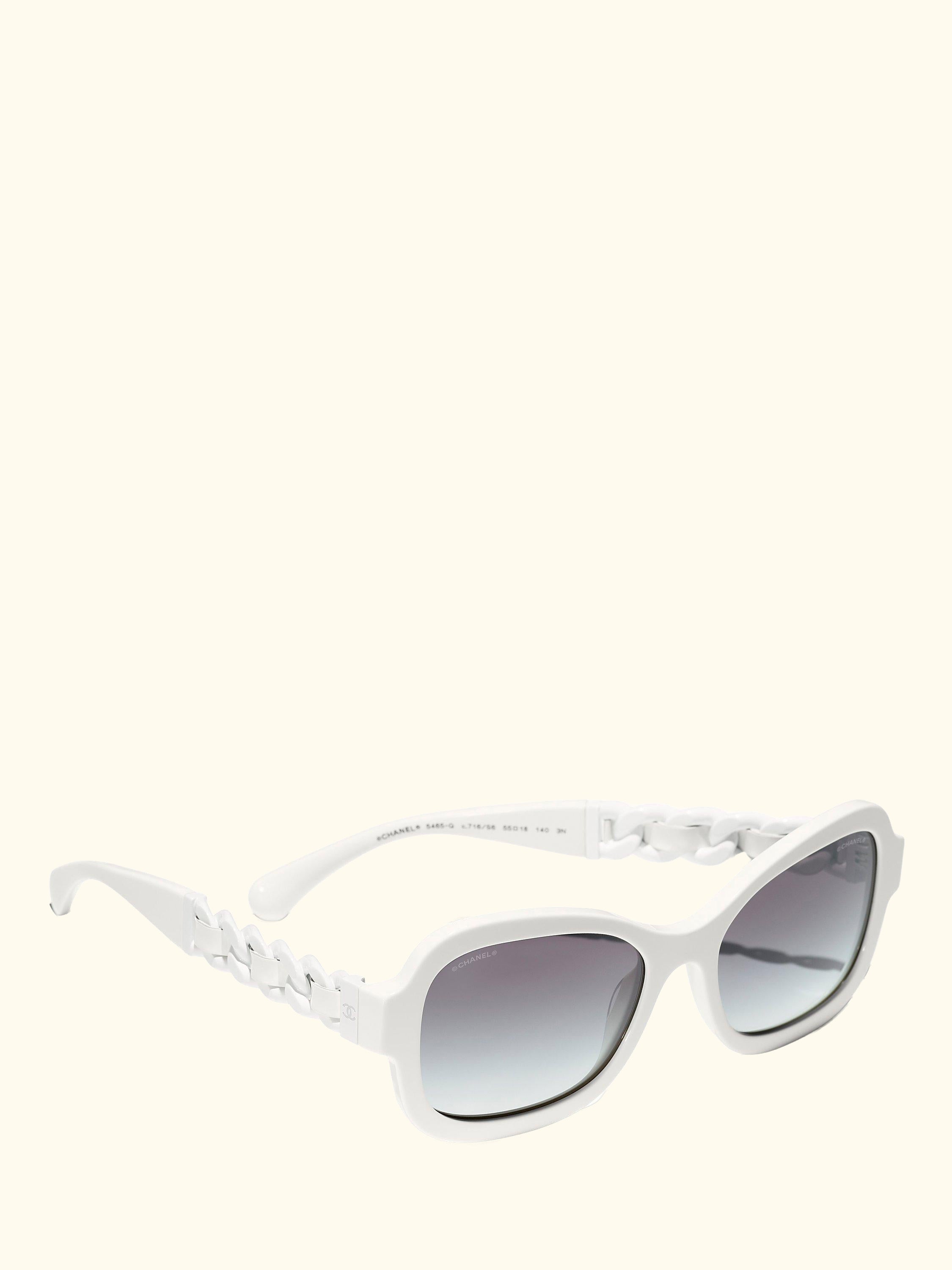 Irregular Sunglasses CH5465Q White/Blue Gradient