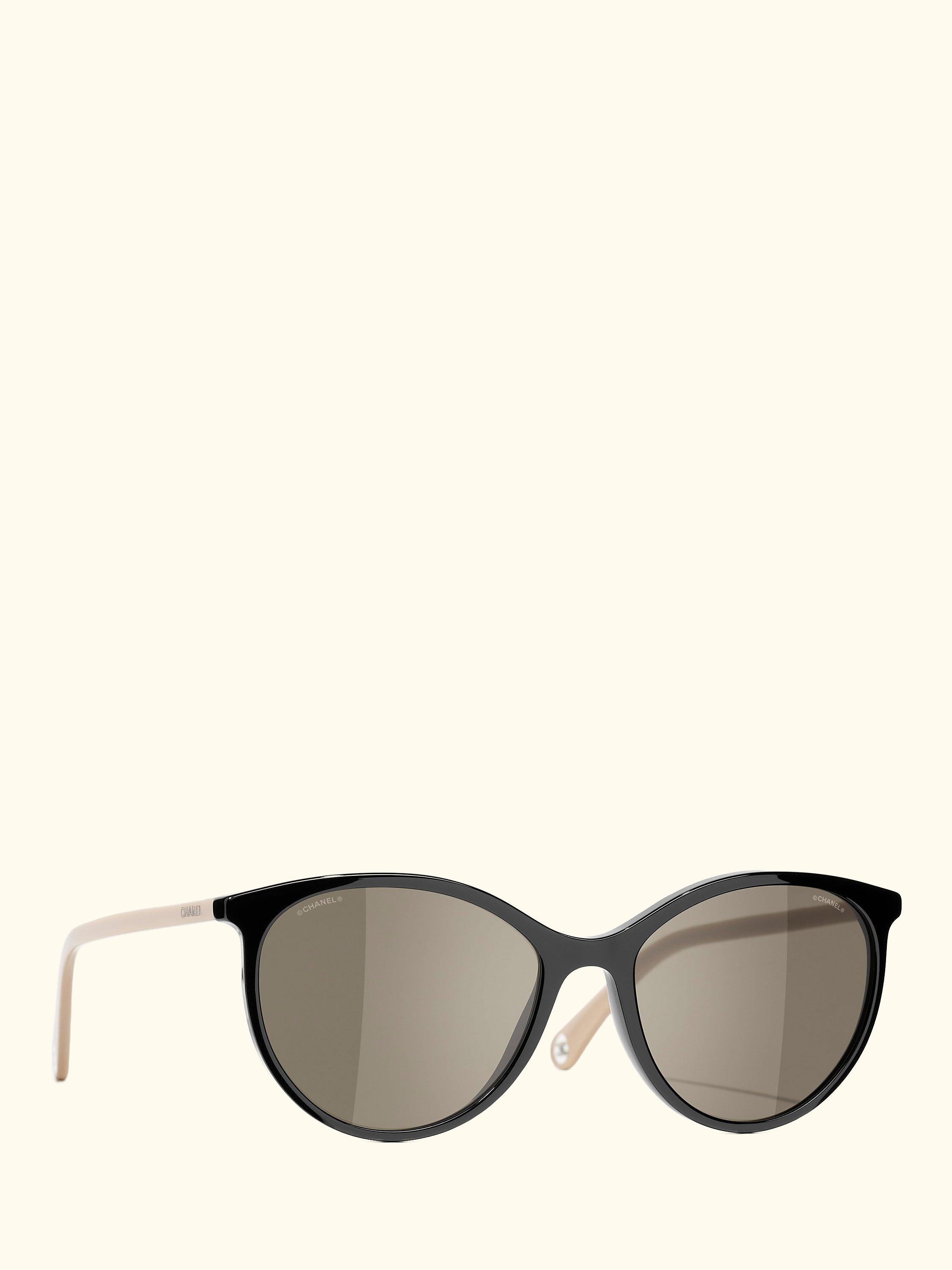 Oval Sunglasses CH5448 Shiny Black/Brown