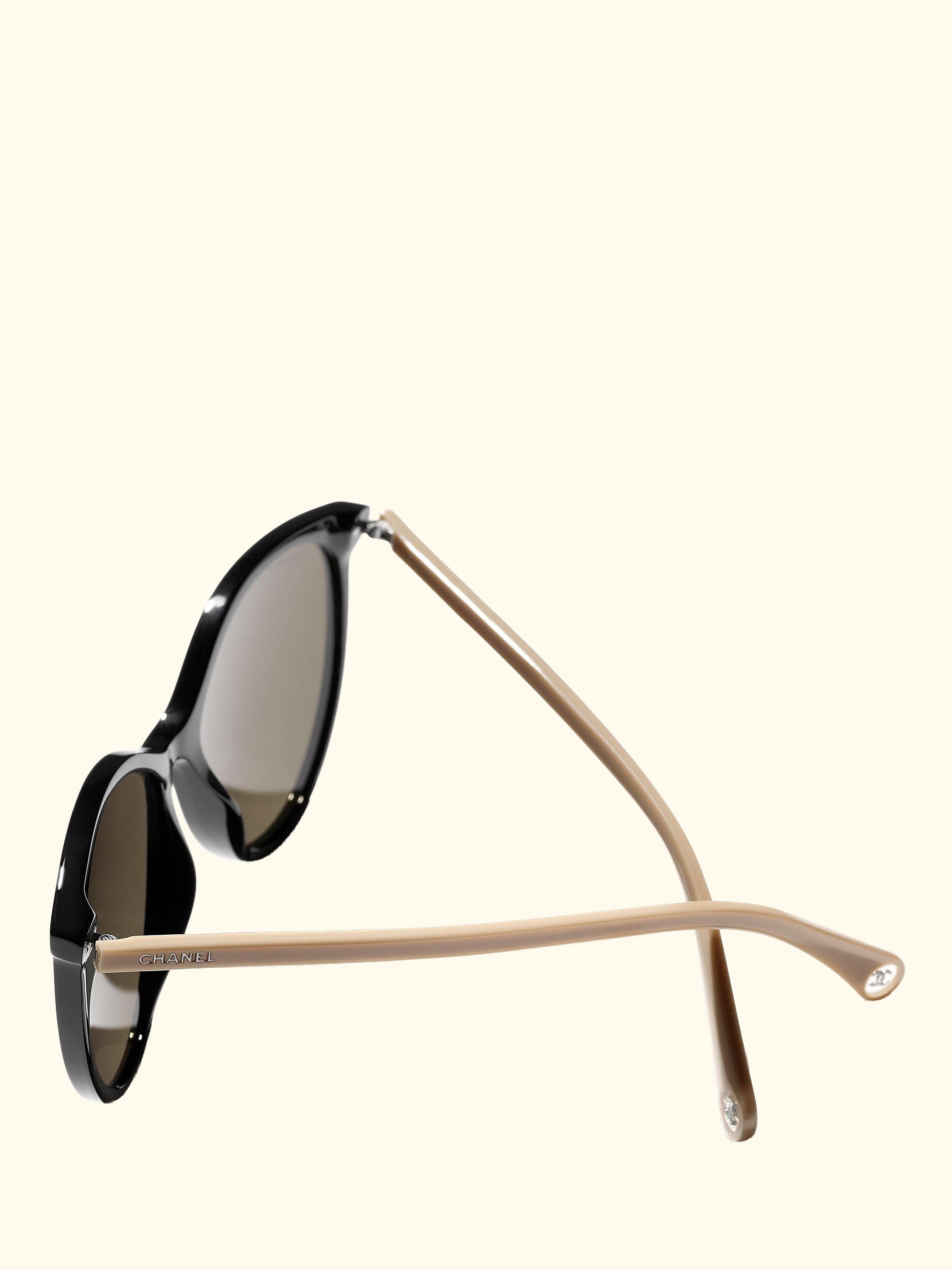 Oval Sunglasses CH5448 Shiny Black/Brown