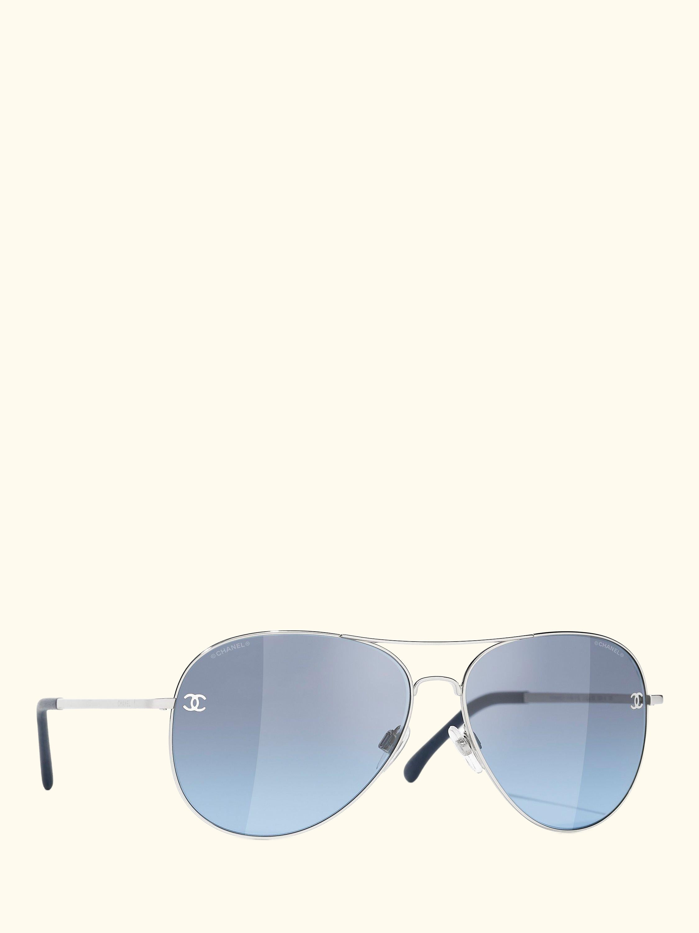 Pilot Sunglasses CH4189TQ Silver/Blue Gradient