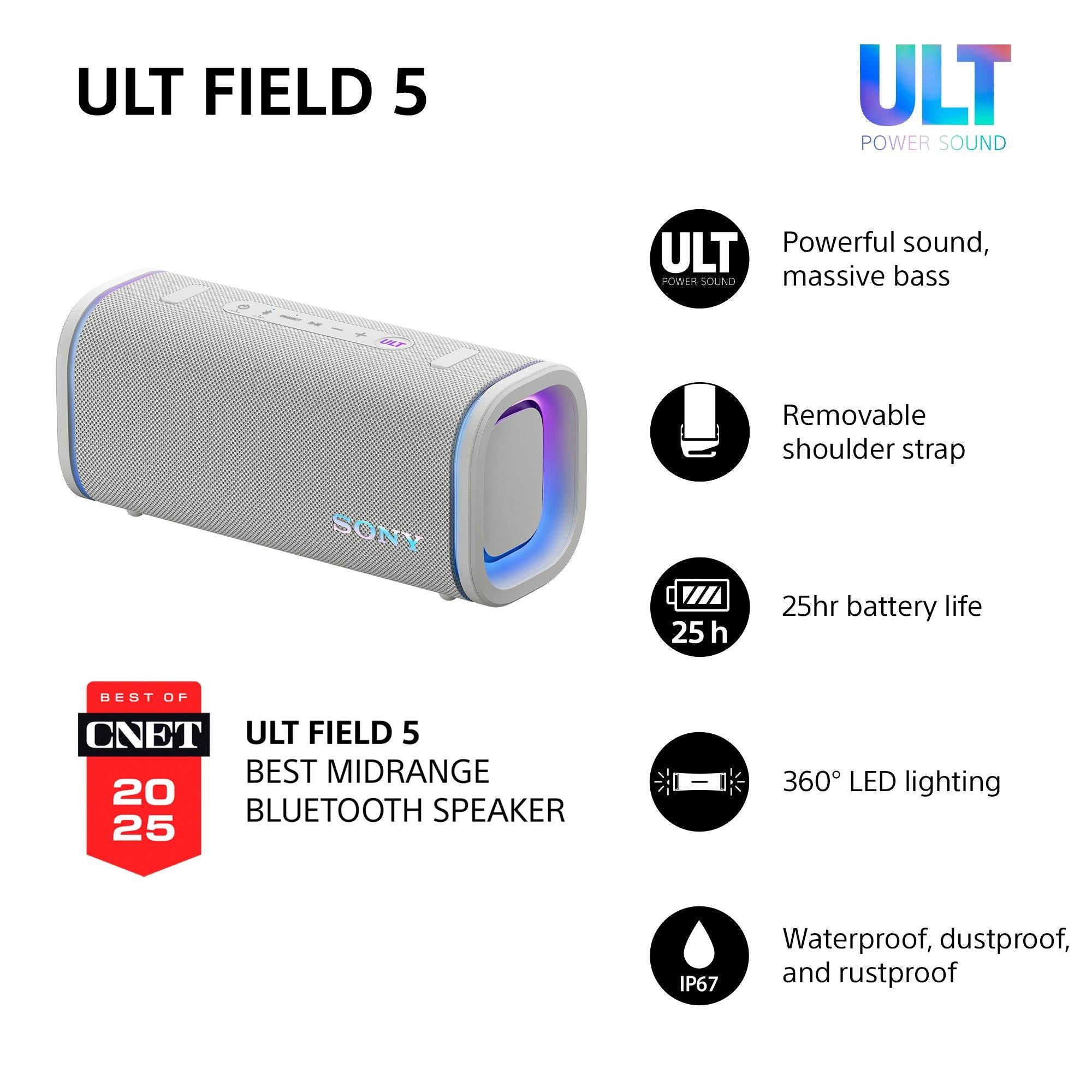 SRS-ULT50 ULT Field 5 Waterproof Bluetooth Portable Speaker with ULT POWER SOUND & LED Lighting