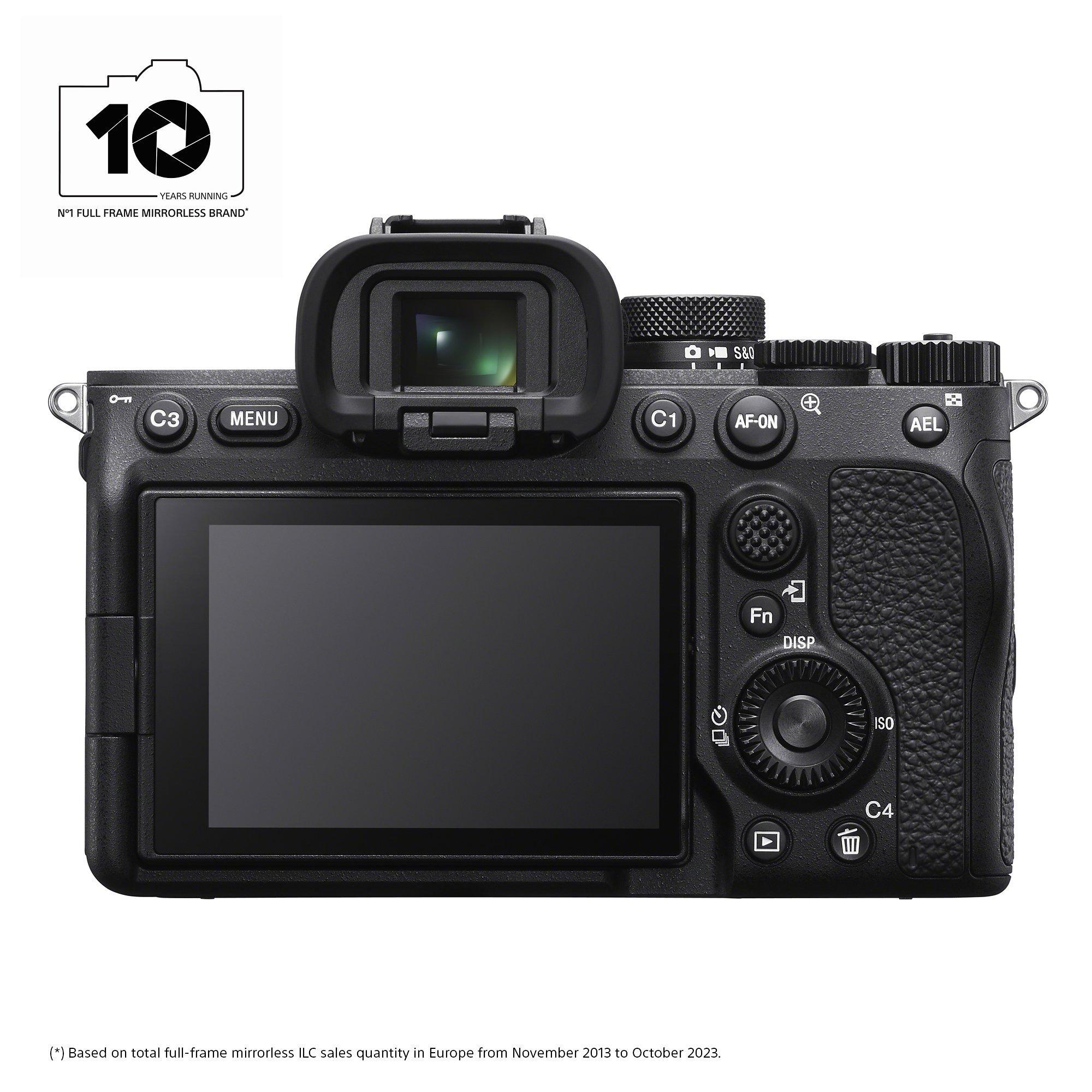 a7 IV (Alpha ILCE-7M4) Compact System Camera with 28-70mm Zoom Lens, 4K Ultra HD, 33MP, Wi-Fi, Bluetooth, OLED EVF, 5-Axis Image Stabiliser & 3” Vari-Angle LCD Touch Screen, Black