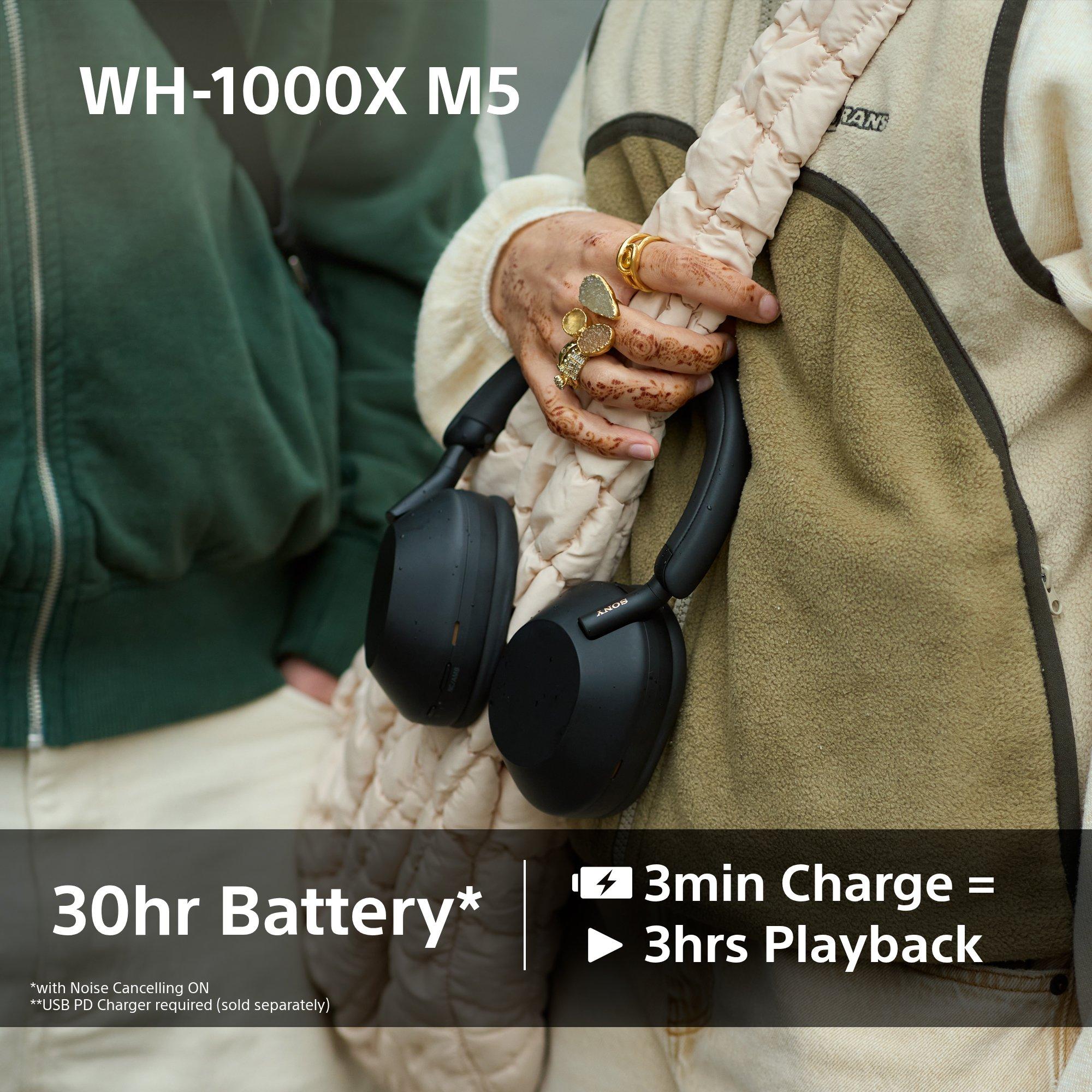 WH-1000XM5 Noise Cancelling Wireless Bluetooth High Resolution Audio Over-Ear Headphones with Mic/Remote