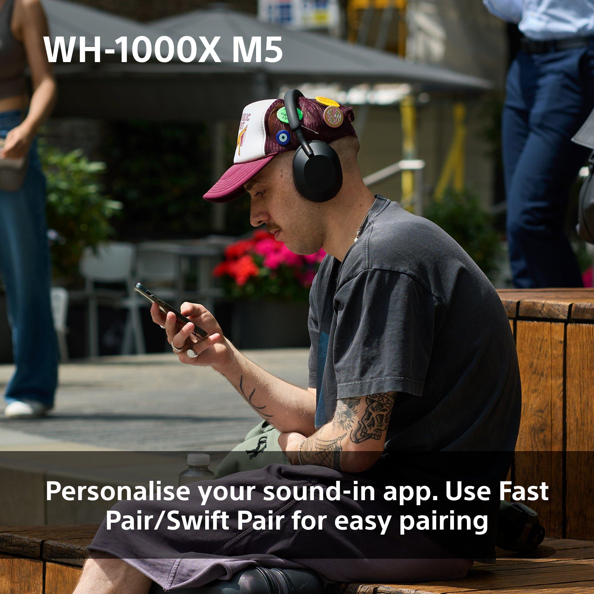 WH-1000XM5 Noise Cancelling Wireless Bluetooth High Resolution Audio Over-Ear Headphones with Mic/Remote