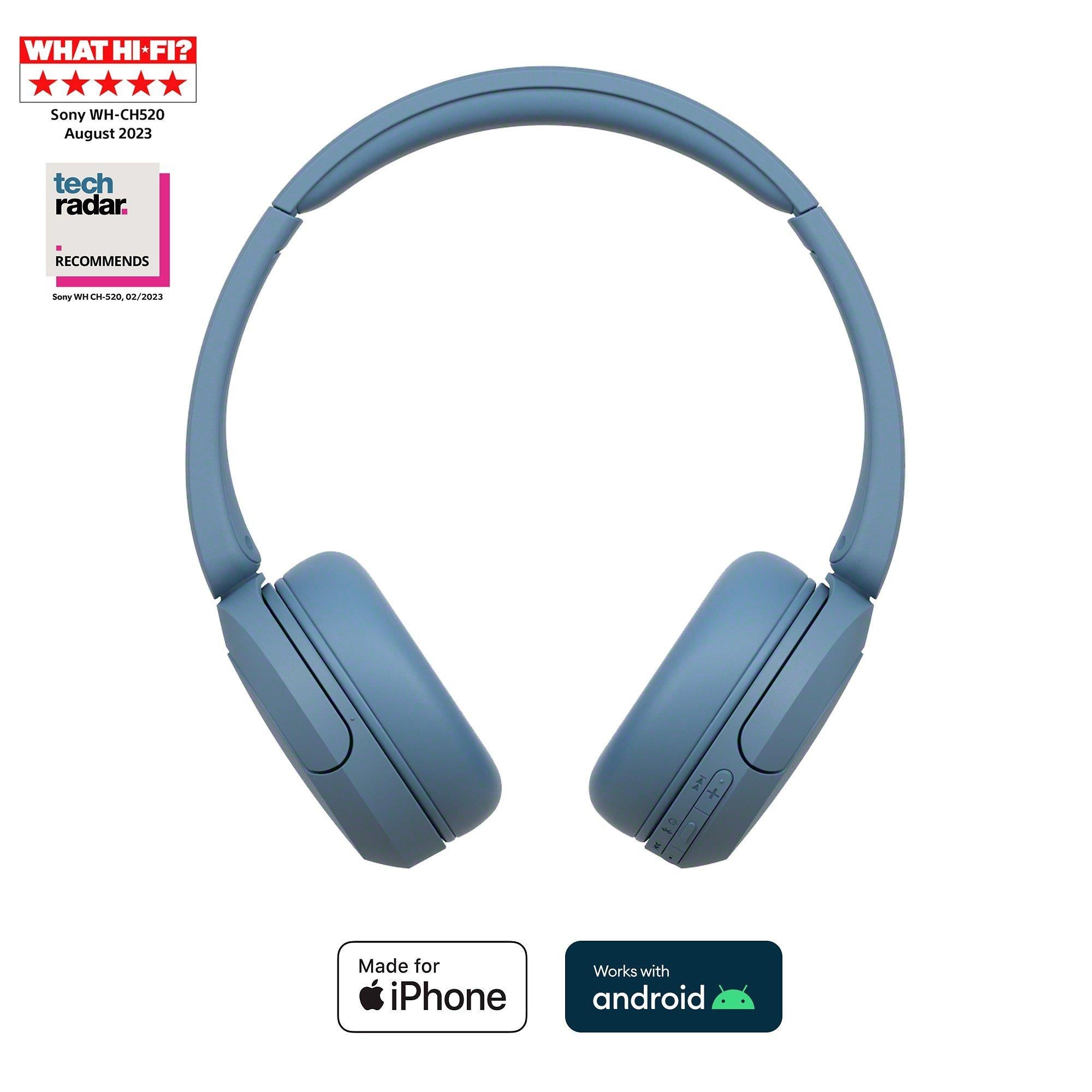 WH-CH520 Bluetooth Wireless On-Ear Headphones with Mic/Remote