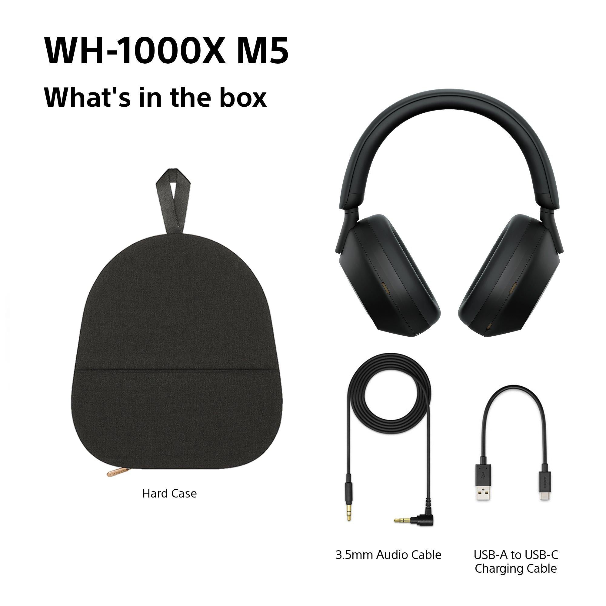 WH-1000XM5 Noise Cancelling Wireless Bluetooth High Resolution Audio Over-Ear Headphones with Mic/Remote