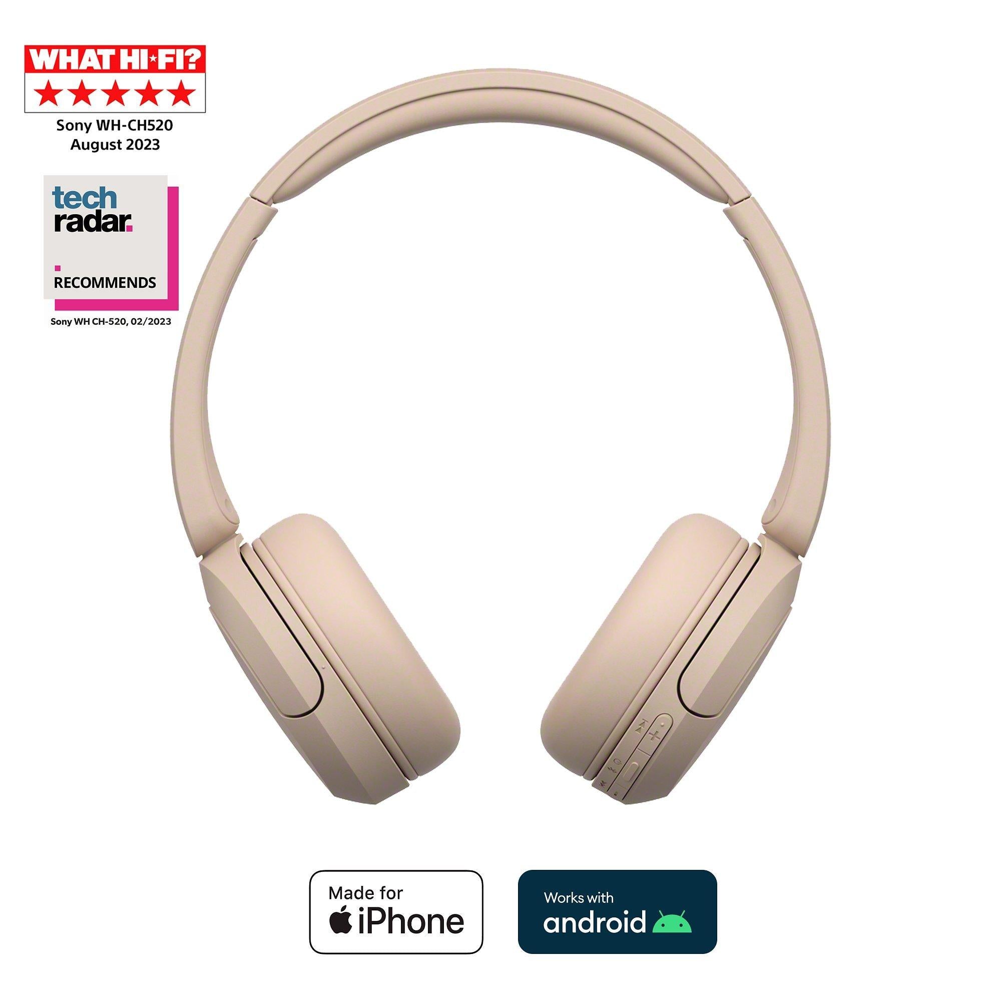 WH-CH520 Bluetooth Wireless On-Ear Headphones with Mic/Remote
