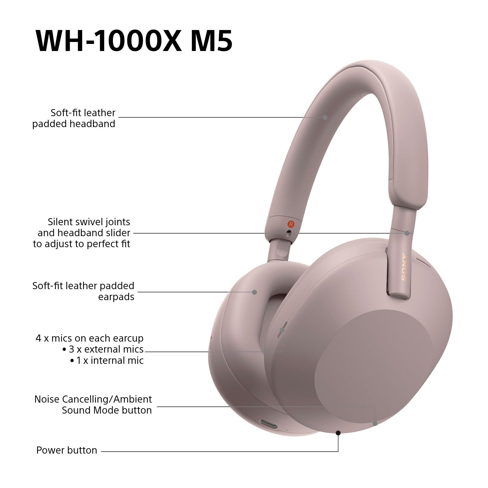 WH-1000XM5 Noise Cancelling Wireless Bluetooth High Resolution Audio Over-Ear Headphones with Mic/Remote