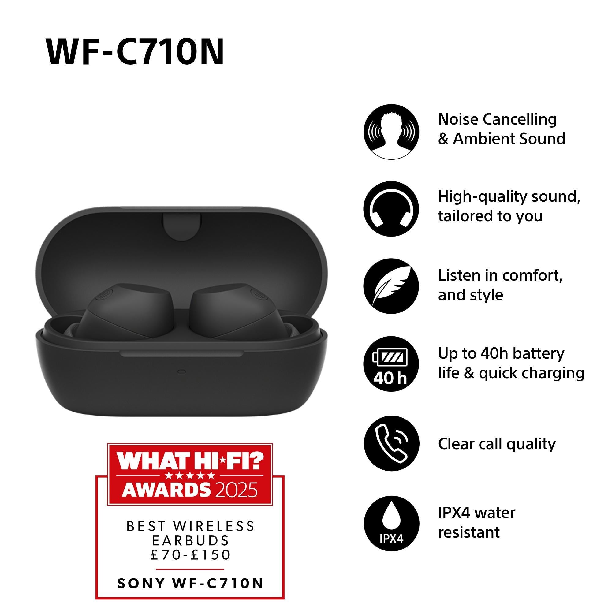 WF-C710N Noise Cancelling True Wireless Bluetooth In-Ear Headphones with Mic/Remote